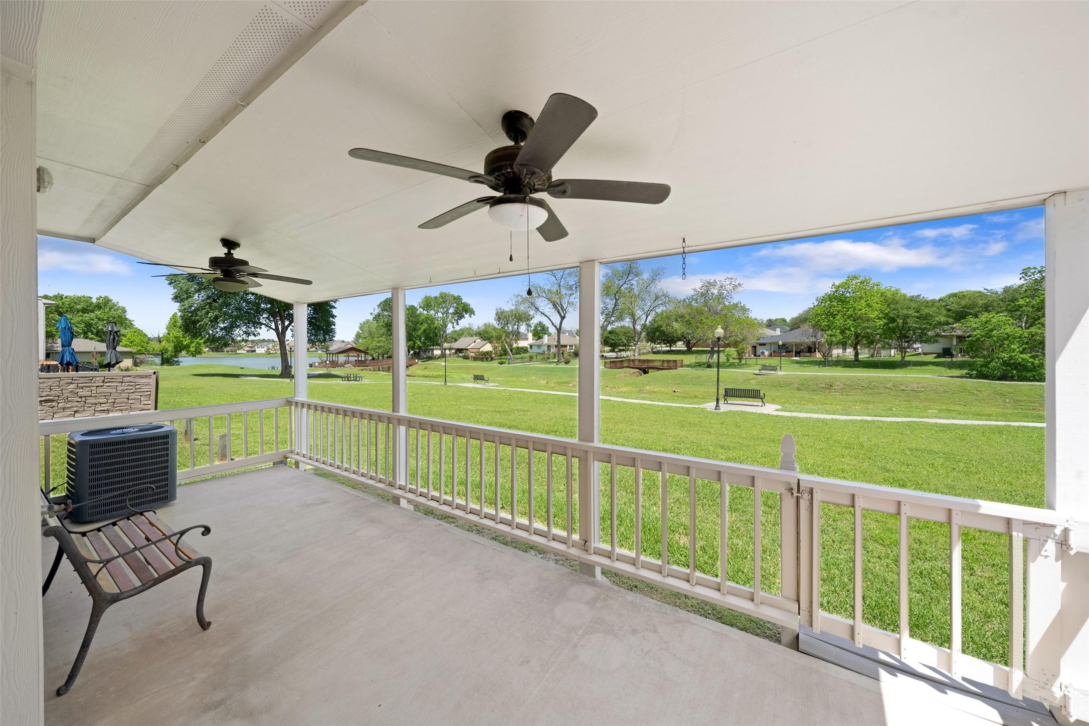 Image 3: Peaceful views of the neighborhood green space/par
