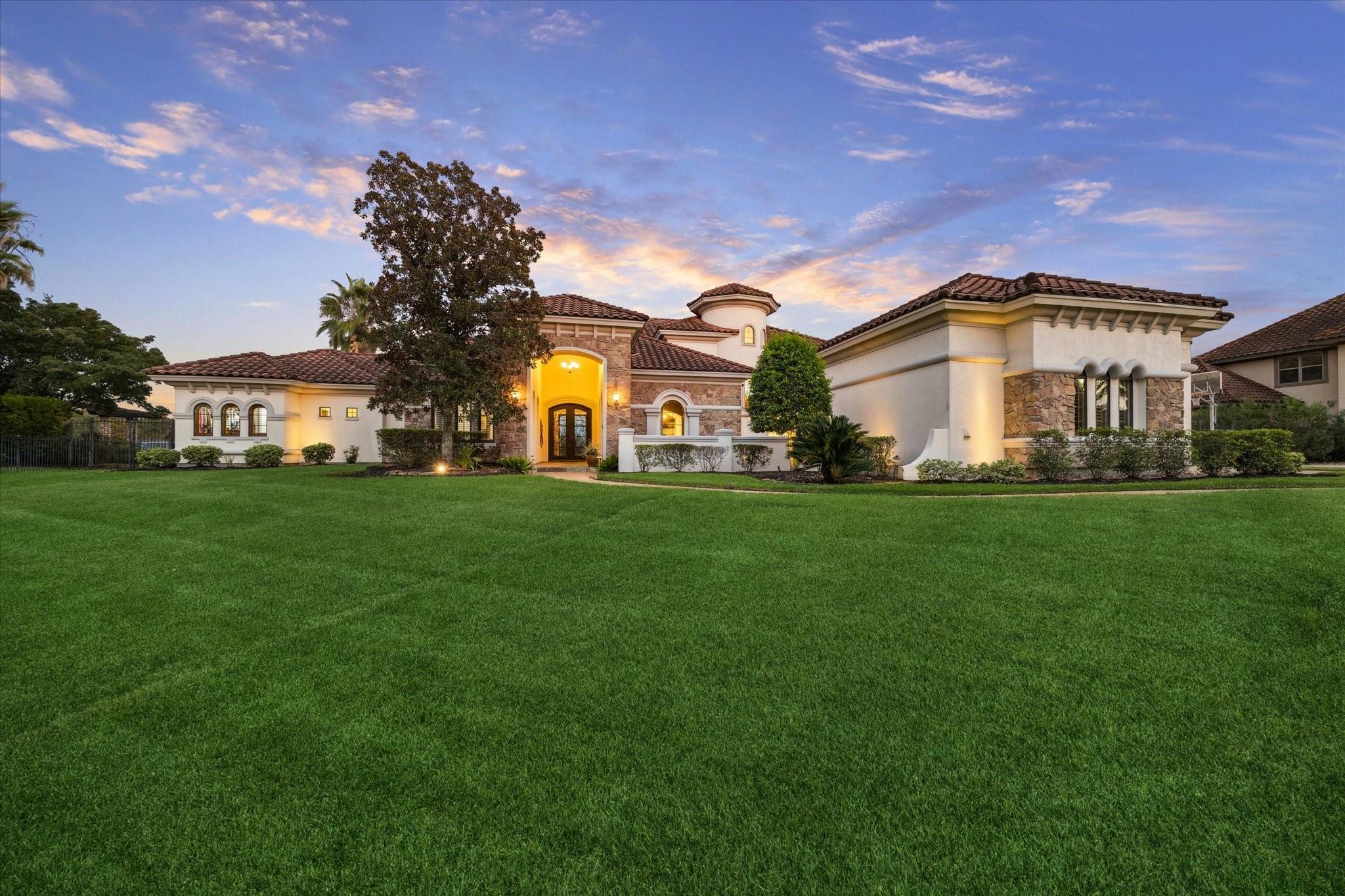 Image 1: Beautiful custom Mediterranean style home.