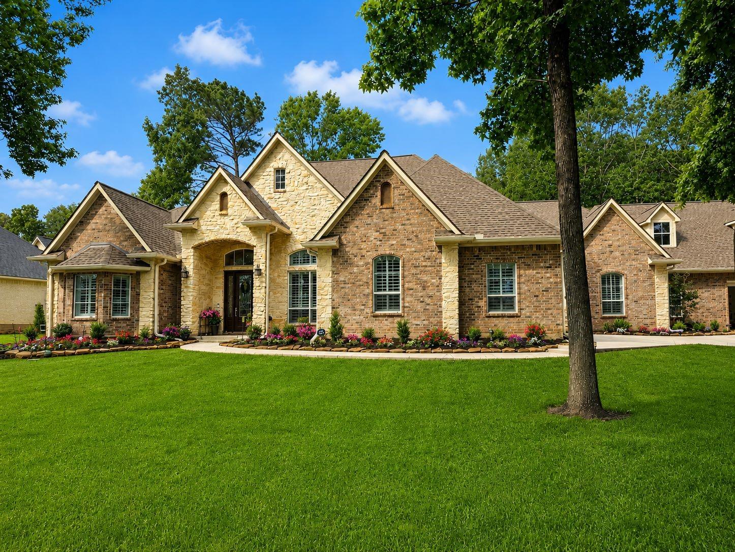 Image 1: Exceptional traditional on full acre with a pool i