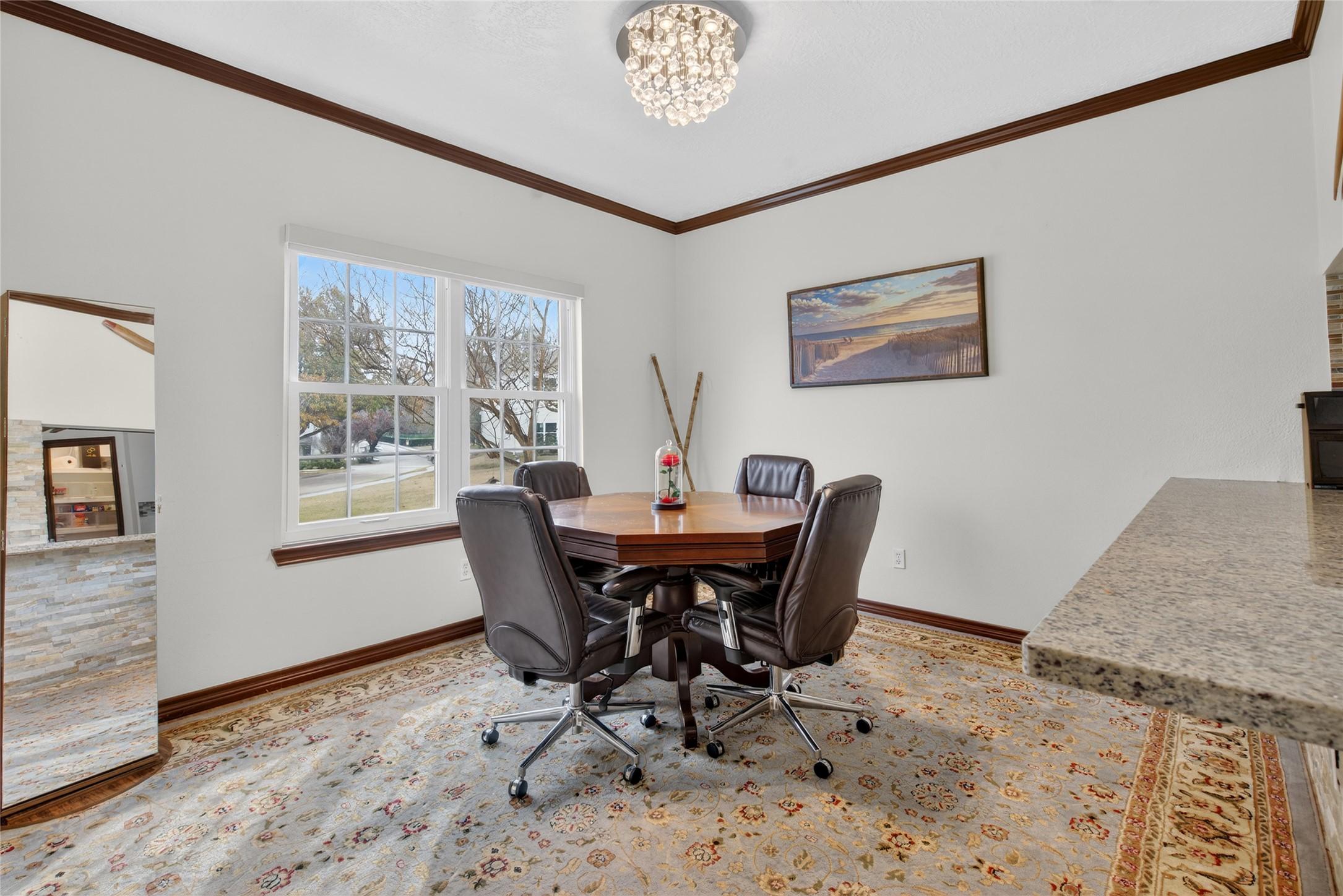 Image 4: Dining room with great vies out the front of the b