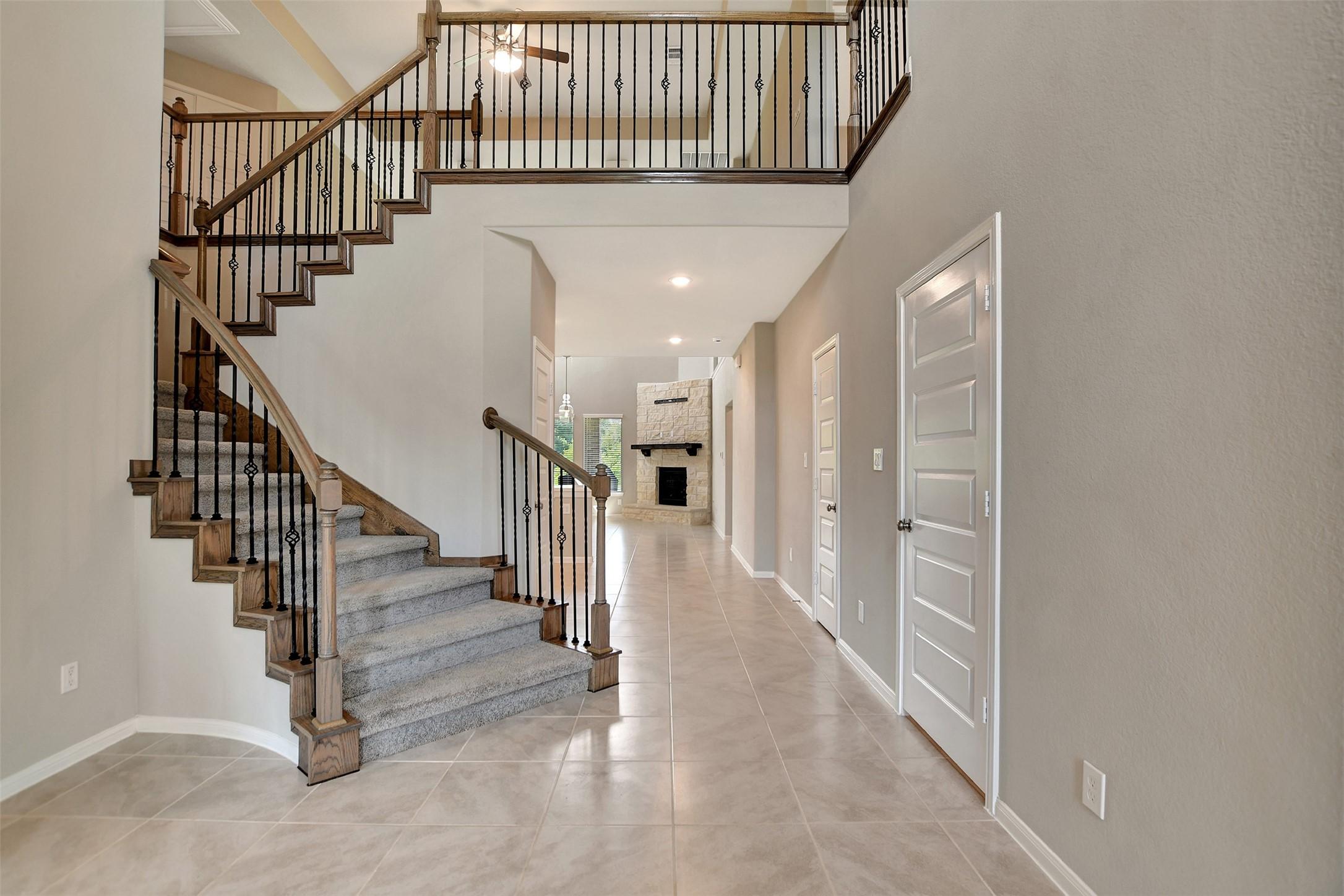 Image 3: Gorgeous black wrought iron stairway spindles