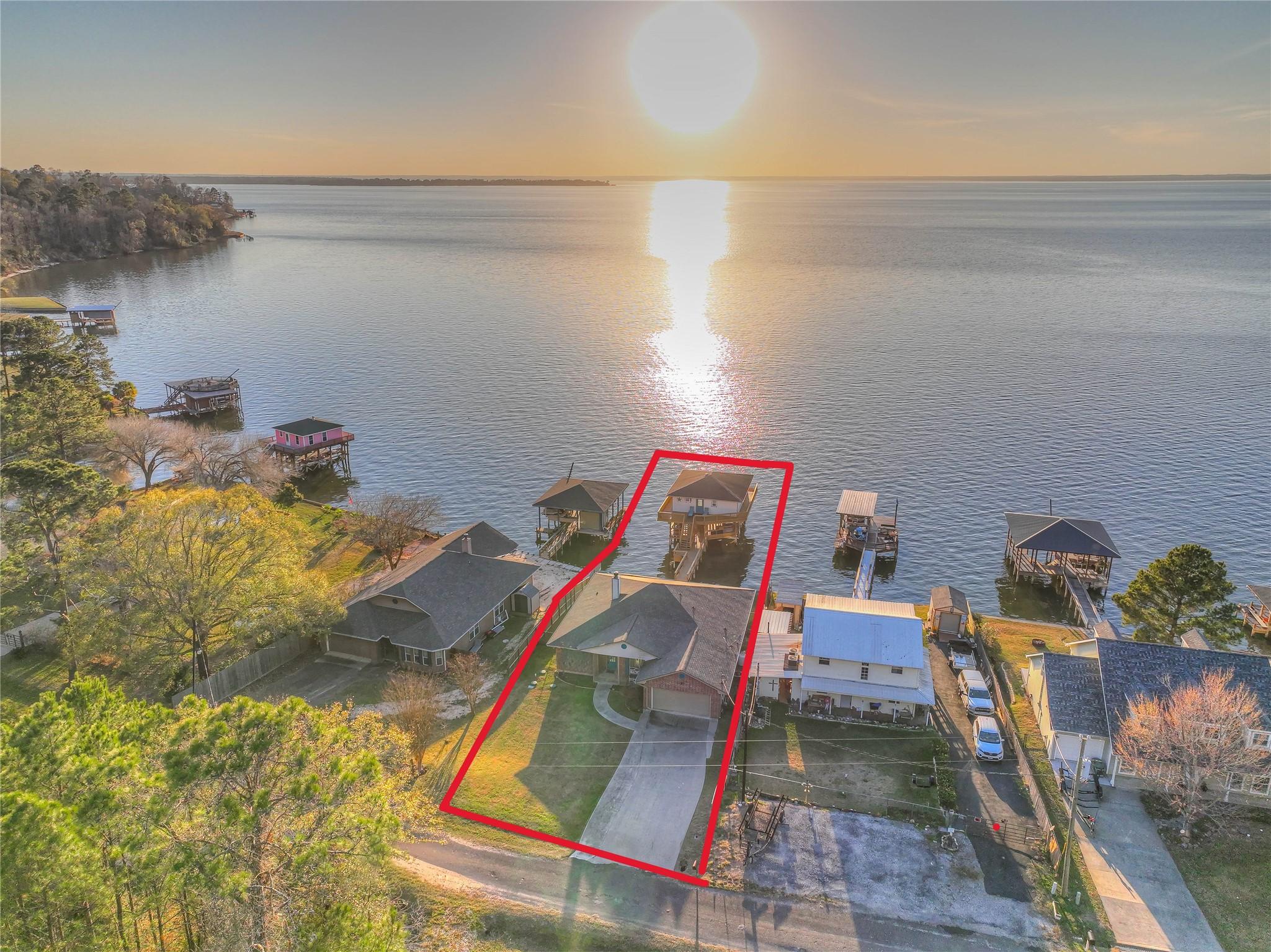Image 2: Breathtaking aerial view of beautiful sunset over