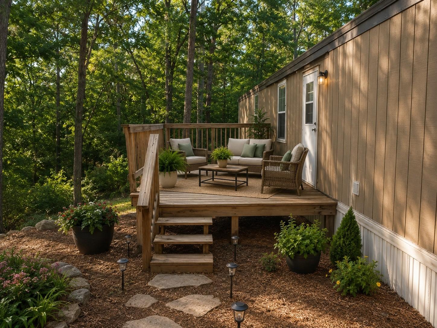 Image 4: &ldquo;Virtually Enhanced&rdquo; Back Porch that leads into th