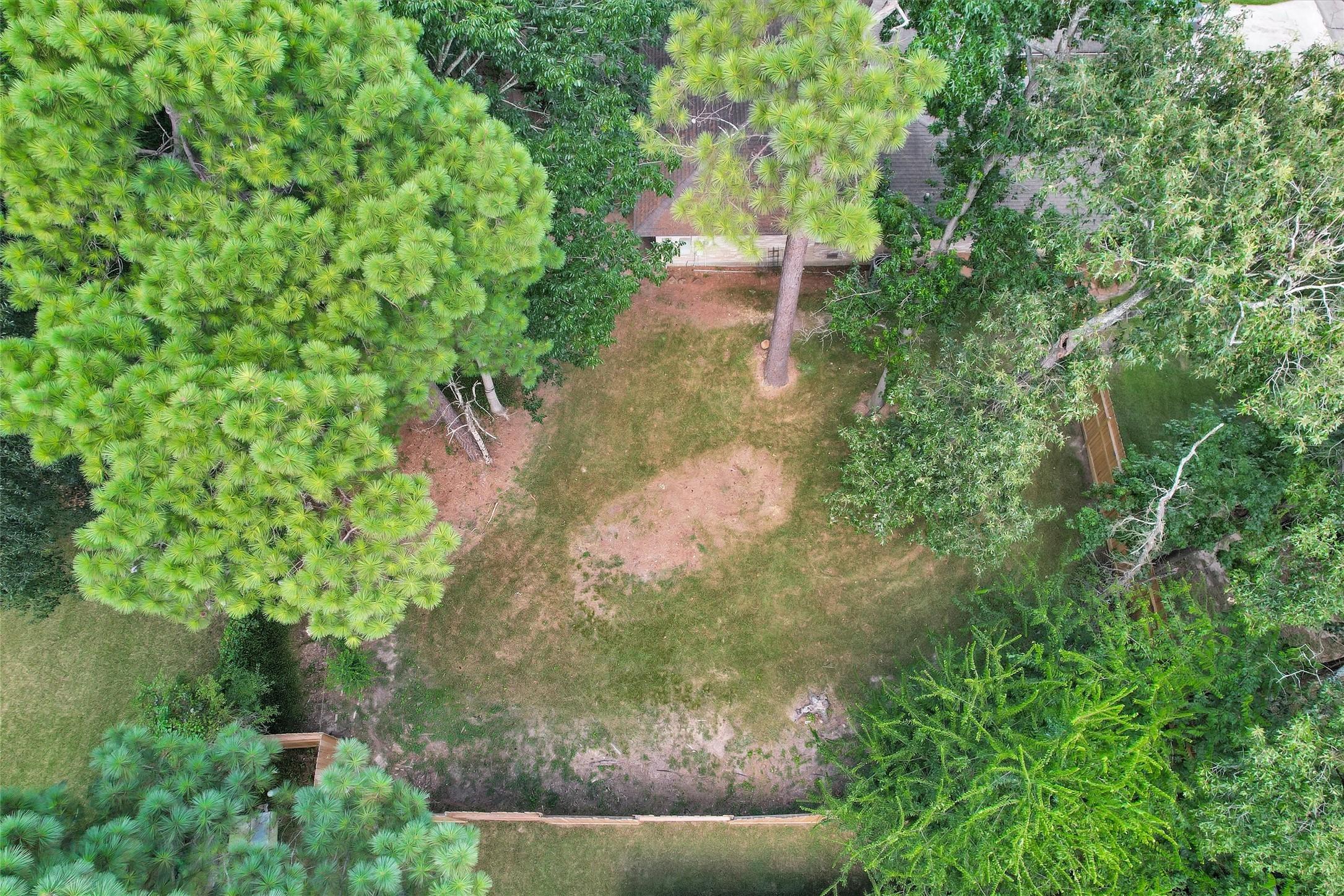 Image 4: Drone view overhead:  The lot is currently fenced-