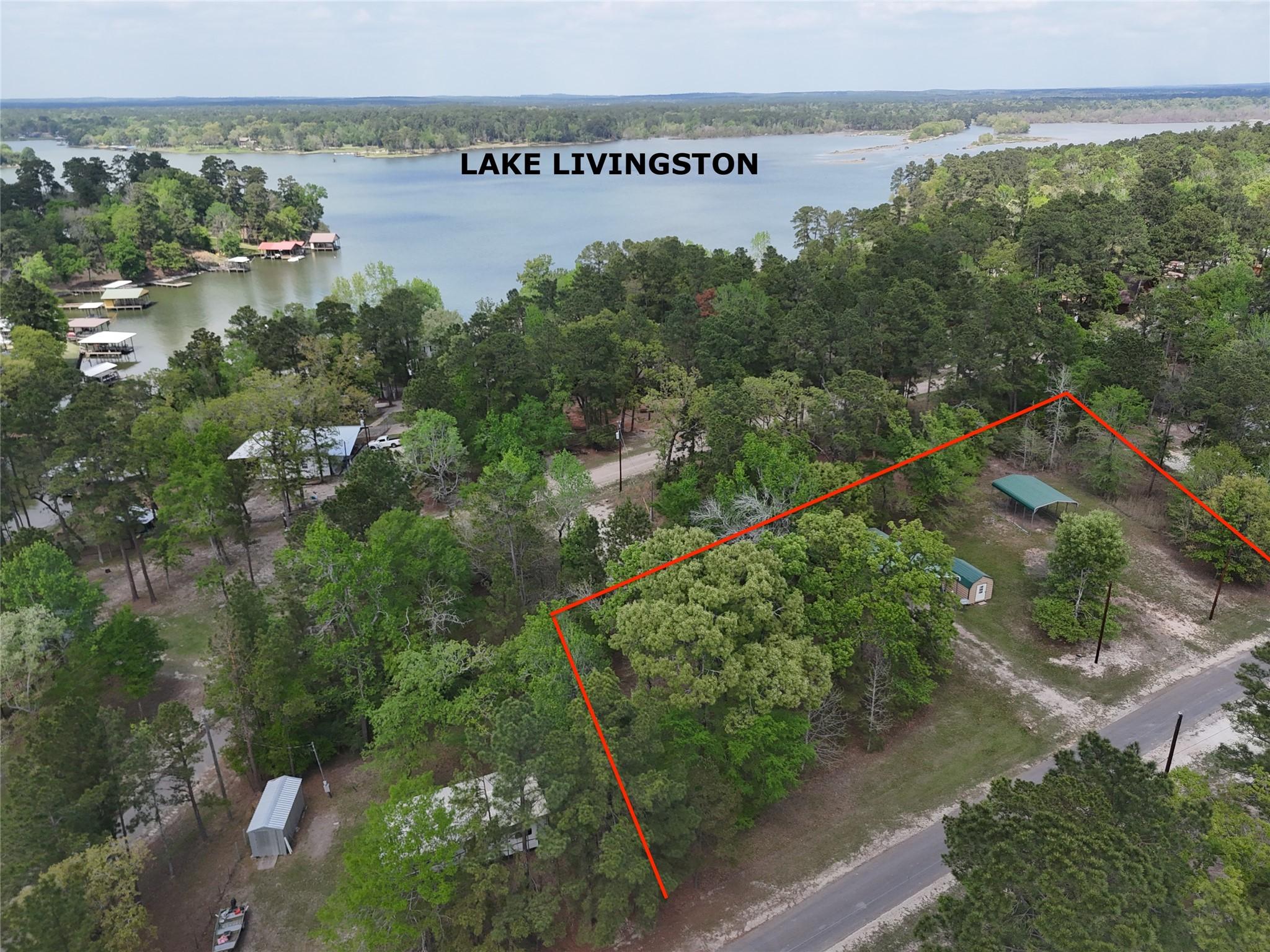 Image 1: Ariel view of waterview subject property