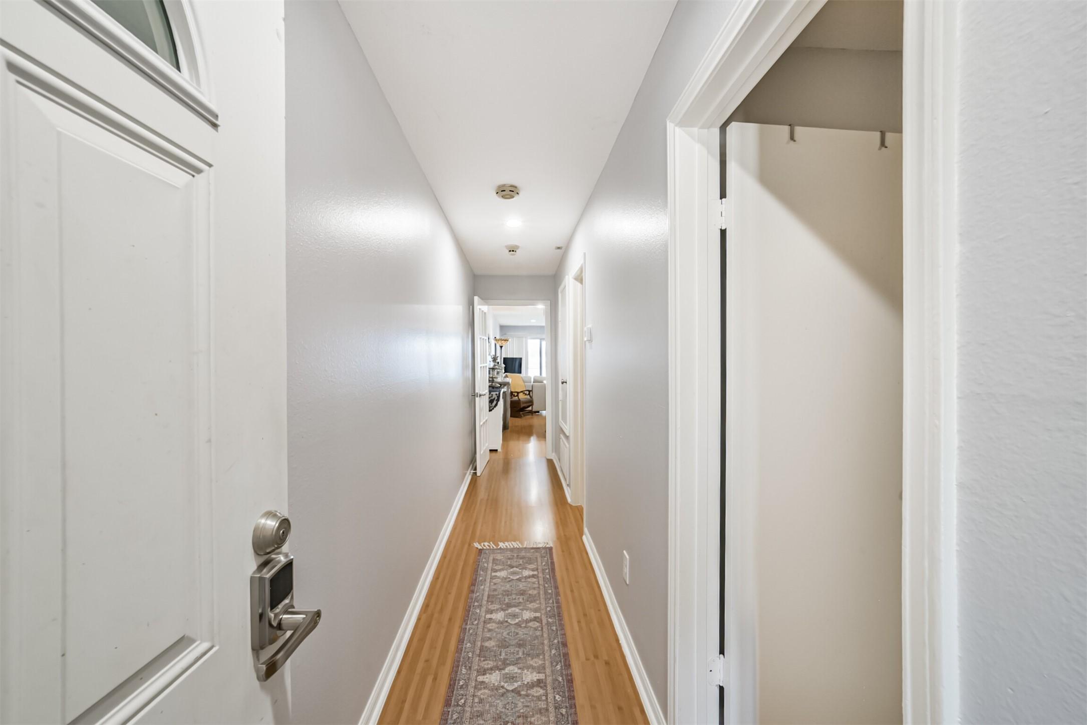 Image 3: Laminate wood floors lead you into this recently p