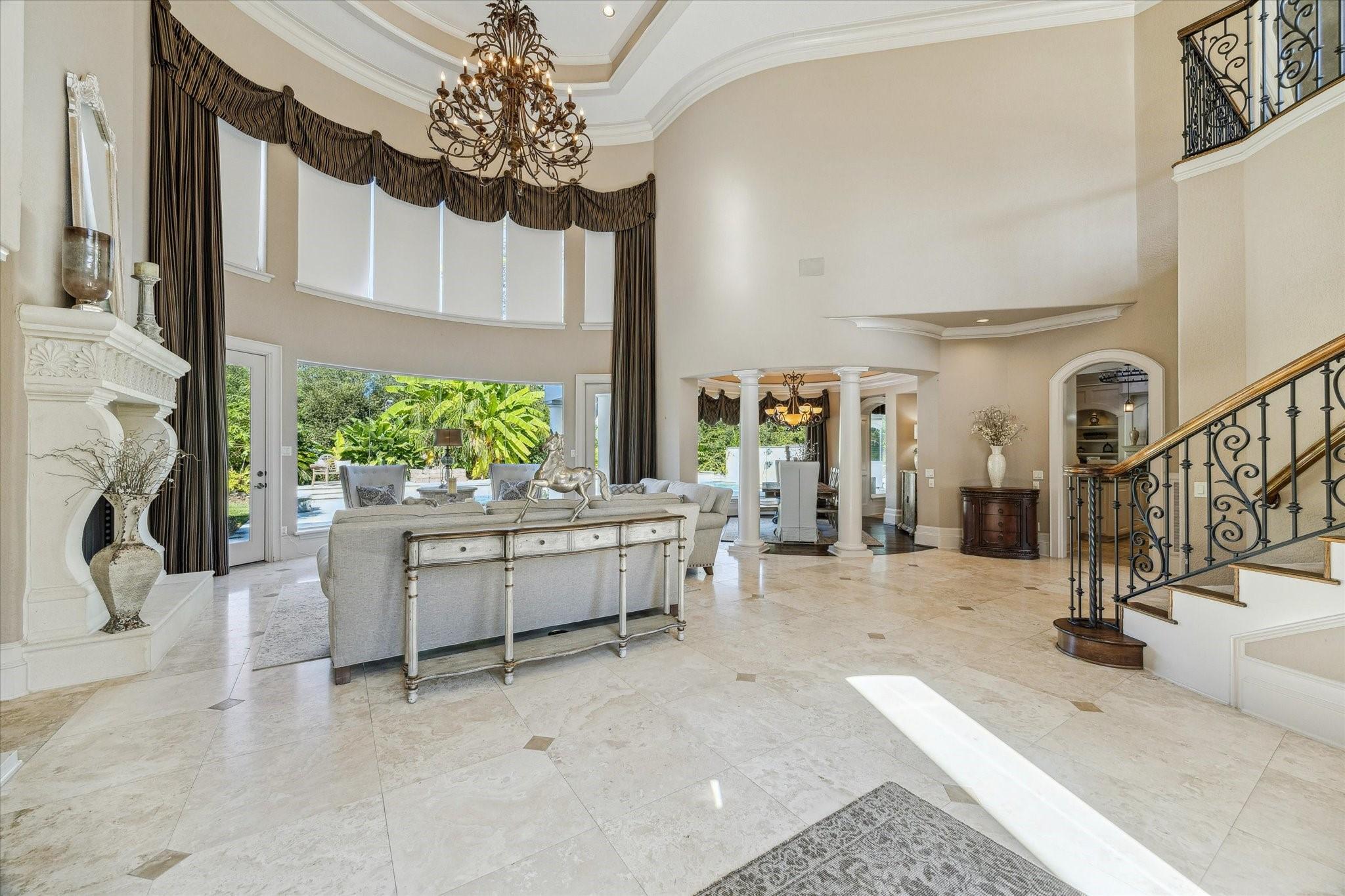 Image 3: What a stunning view from the double door entry.