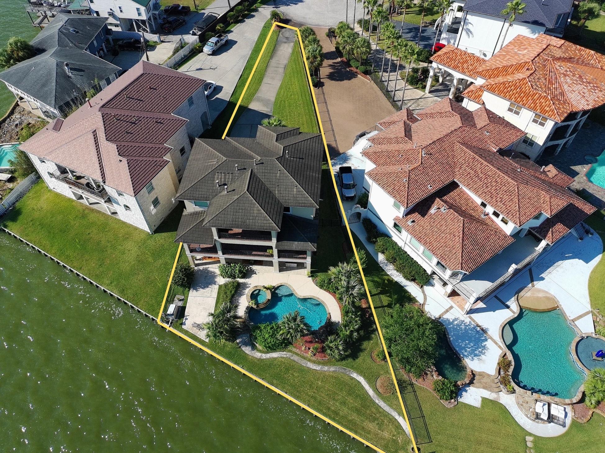 Image 3: overhead view looking towards rear of the home. (y
