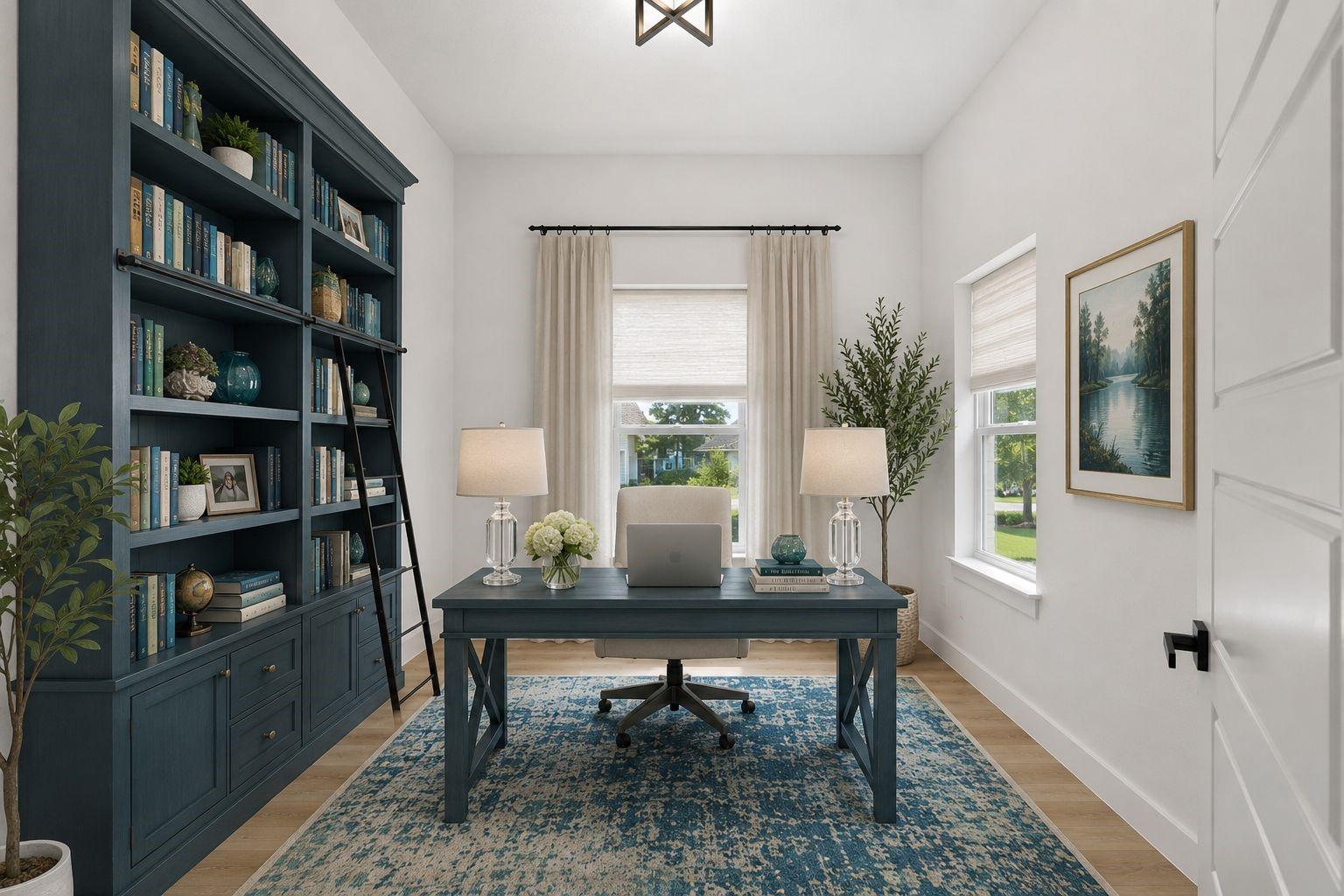 Image 3: as you enter the front door, the home office/study