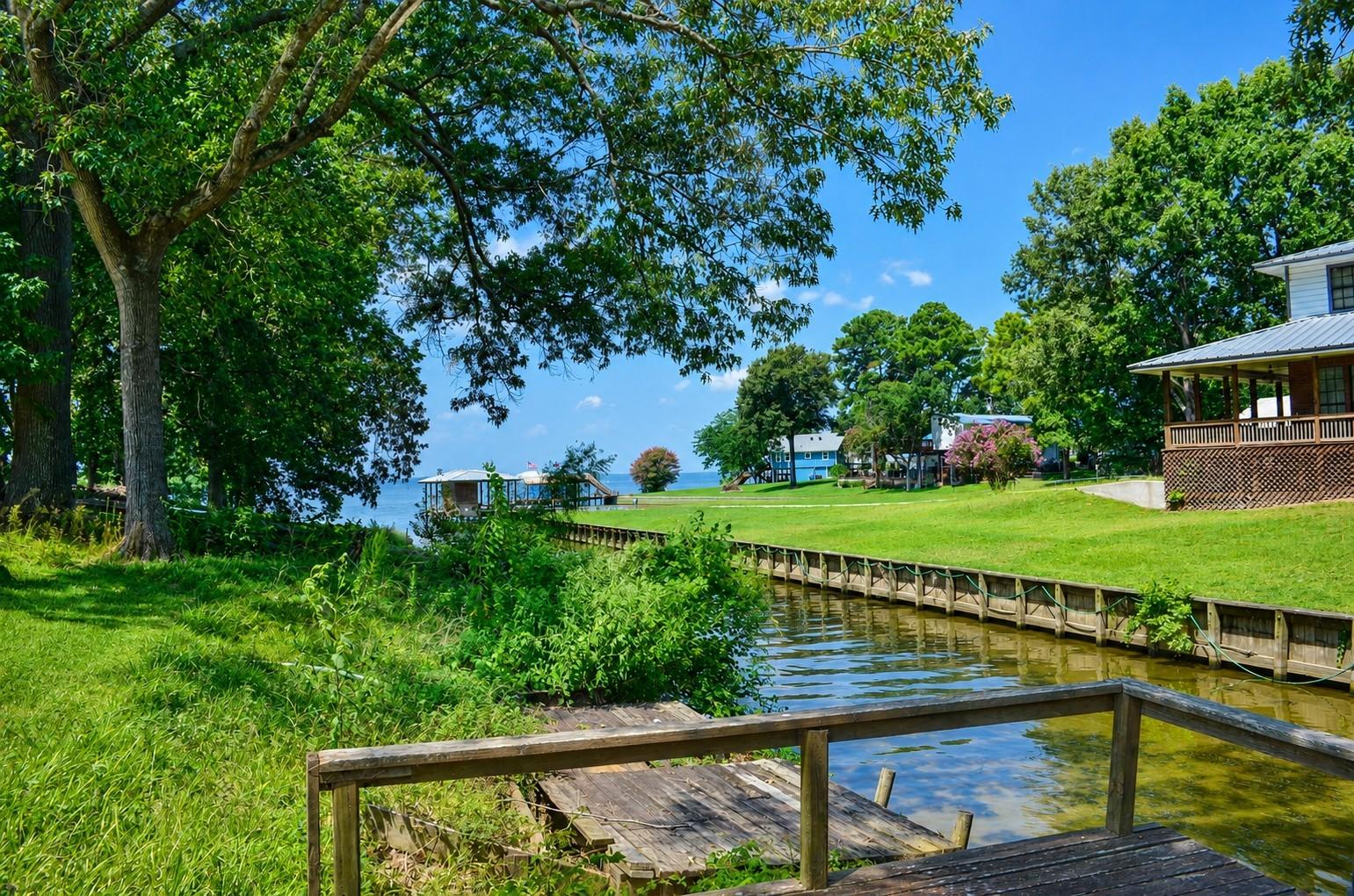 Image 2: View from the property looking toward the lake.