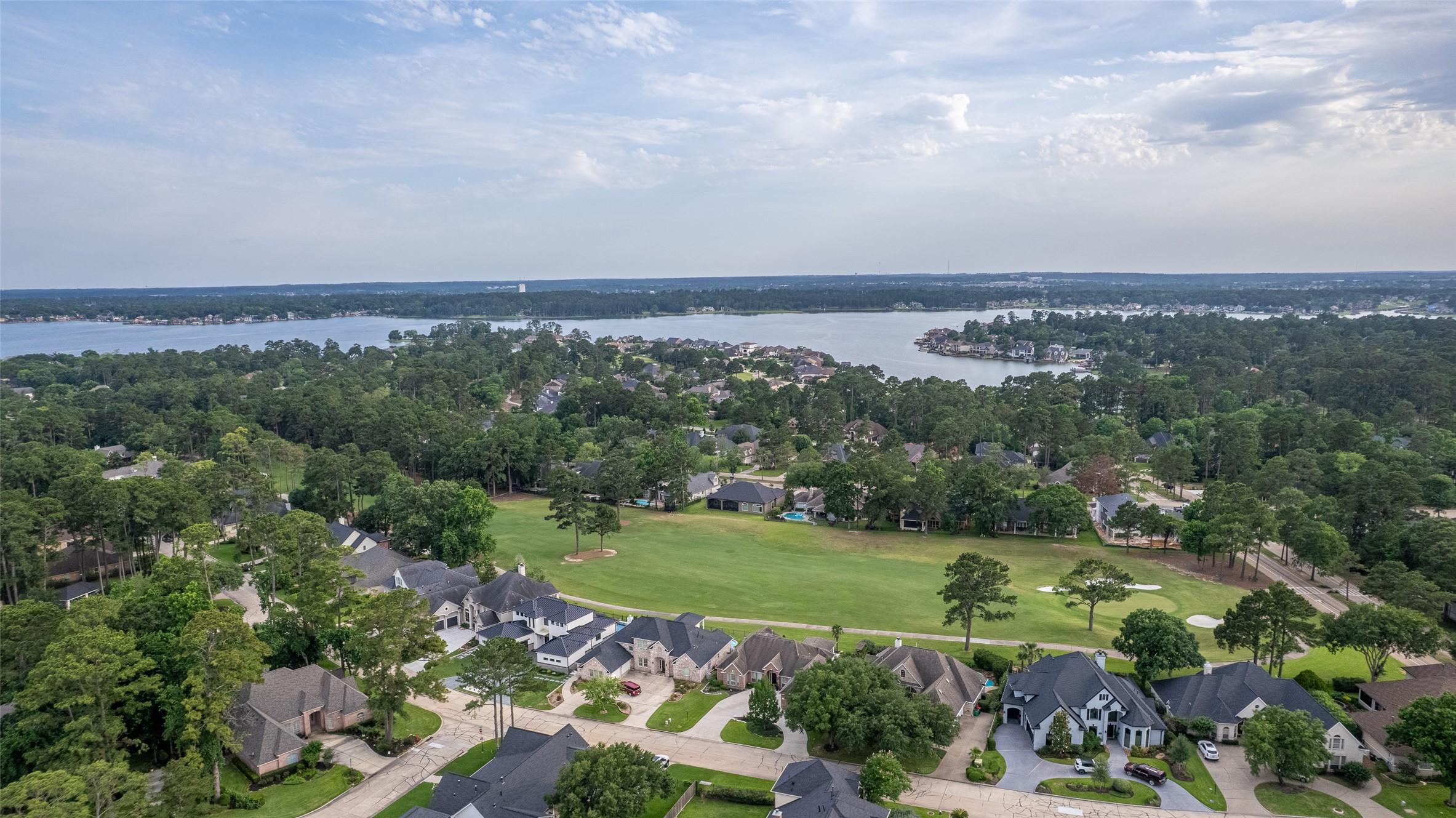 Image 1: This bird's eye view from right above the home sho