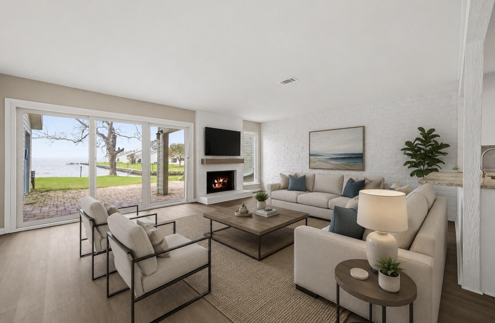 Image 4: Virtually staged living room.
