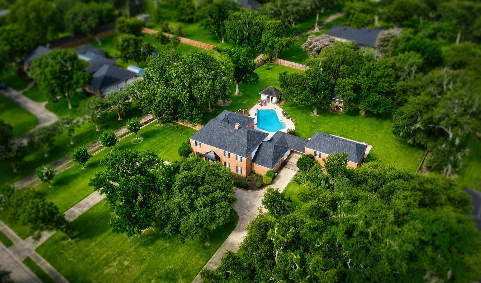 Image 1: Aerial view of property