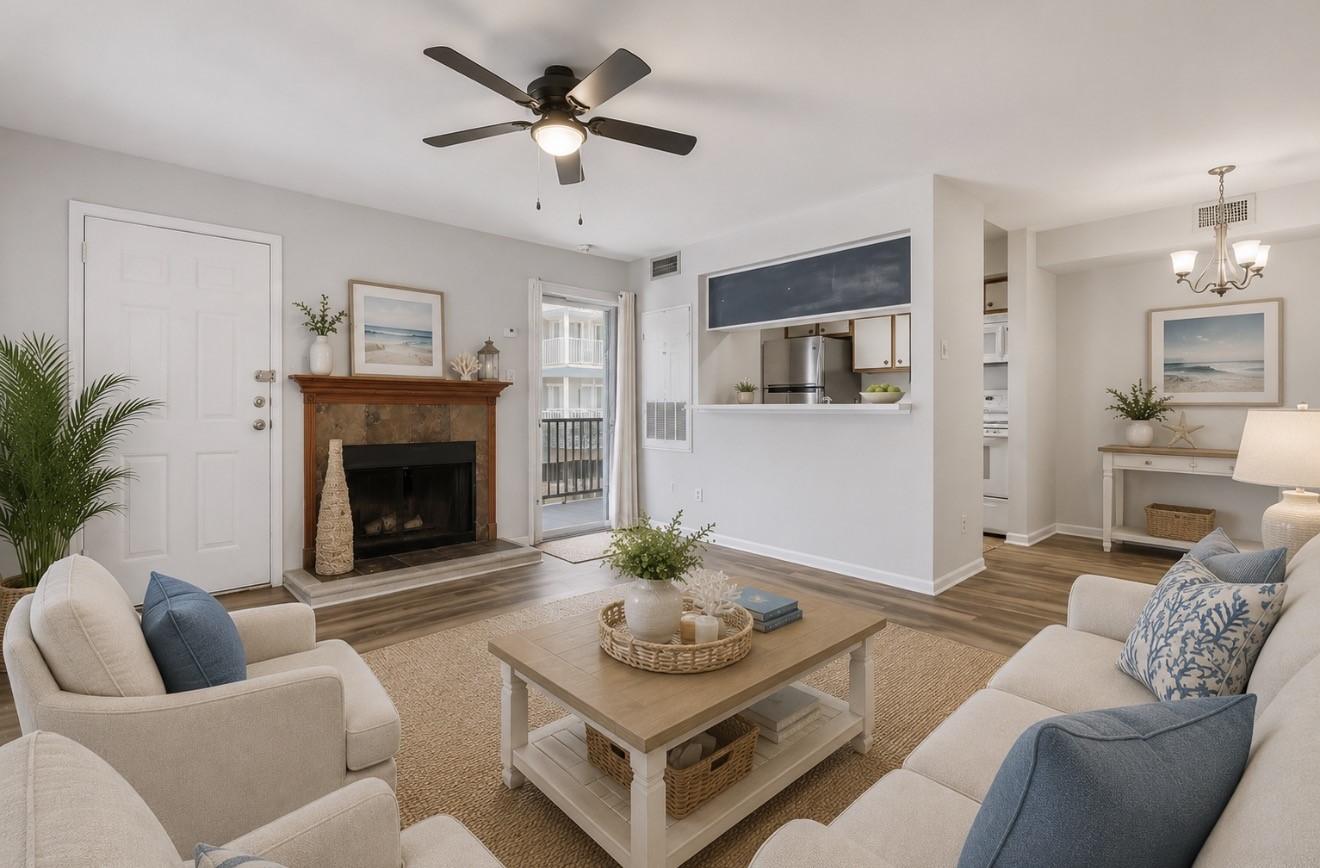 Image 4: Virtually staged living area