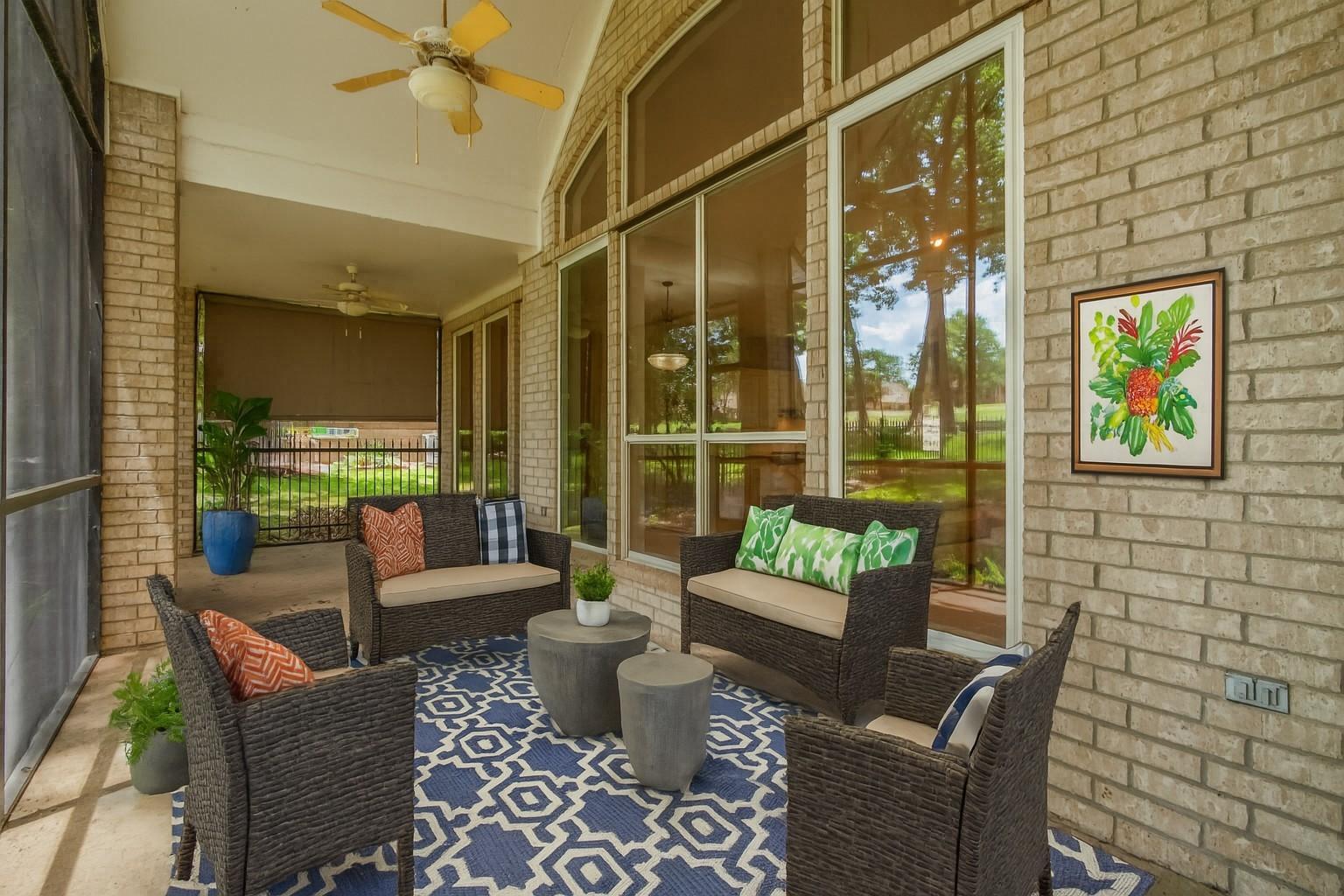 Image 2: Back Porch AI Staged