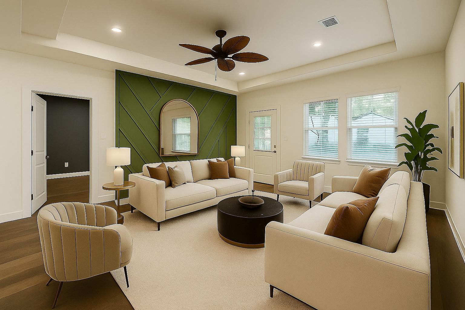 Image 2: Virtually staged living room