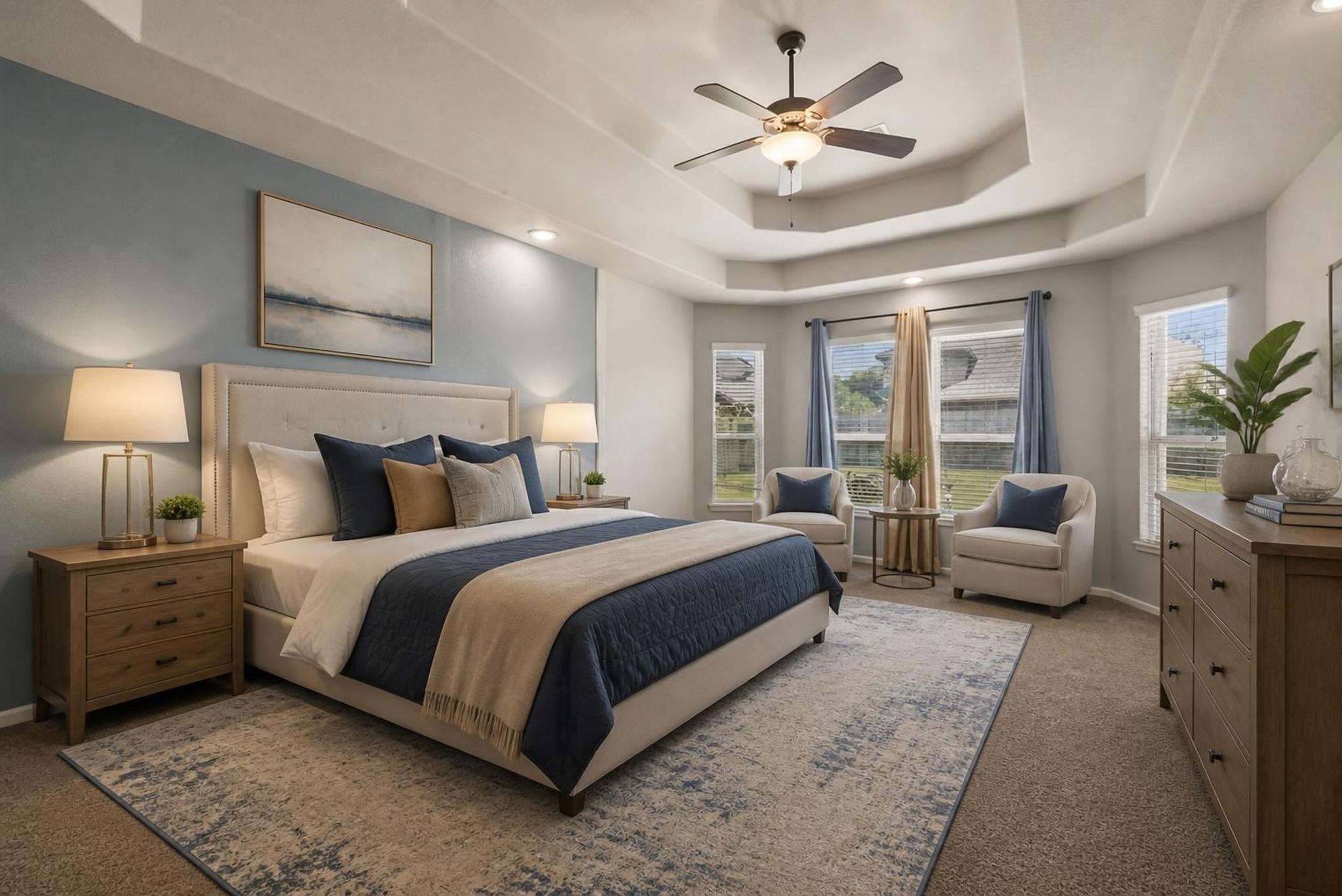 Image 3: The primary suite serves as a true private retreat