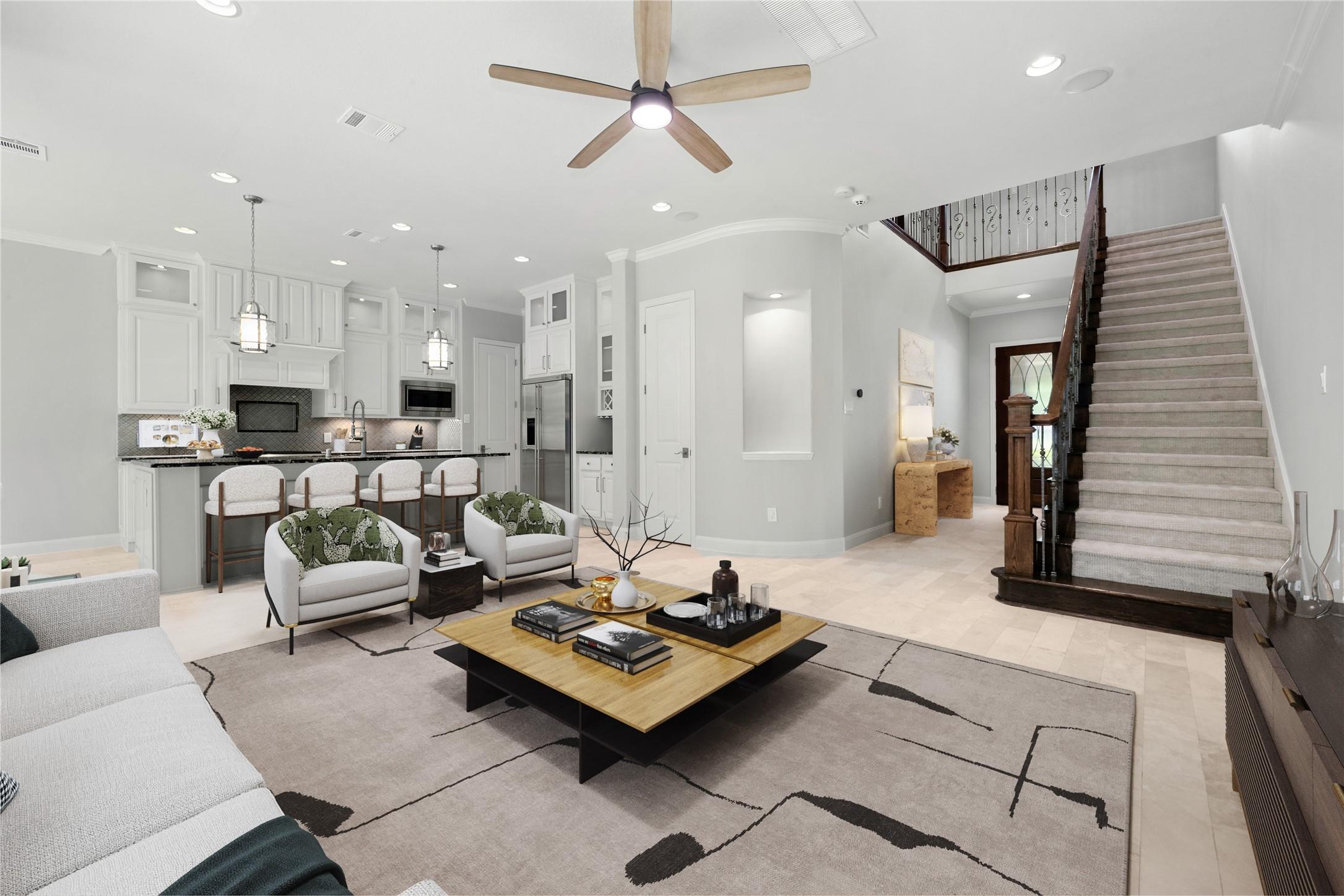Image 4: Spacious open layout where the living area connect