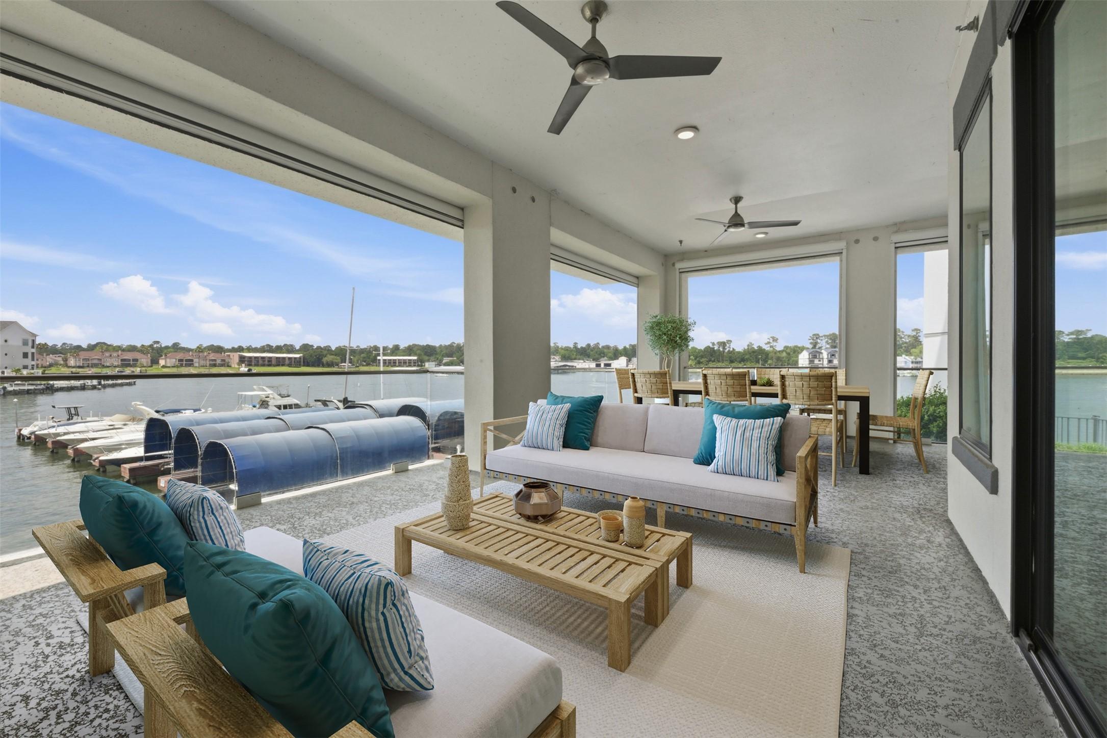 Image 2: Luxury motorized/retractable balcony screens are a