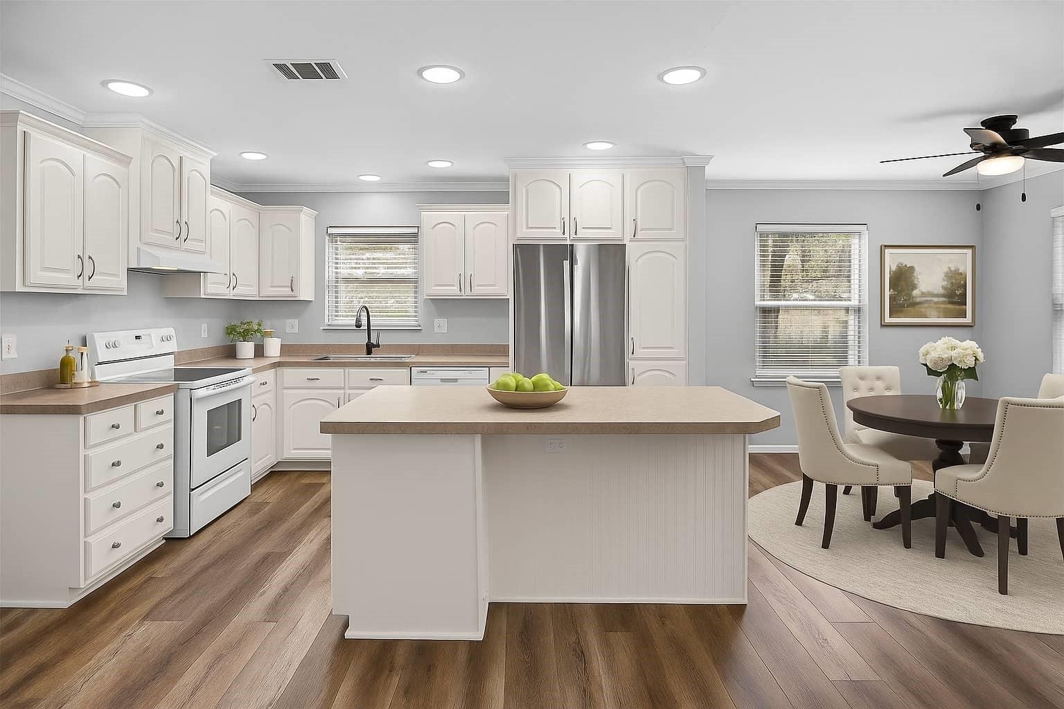 Image 4: Virtually Staged Kitchen and Dining Area