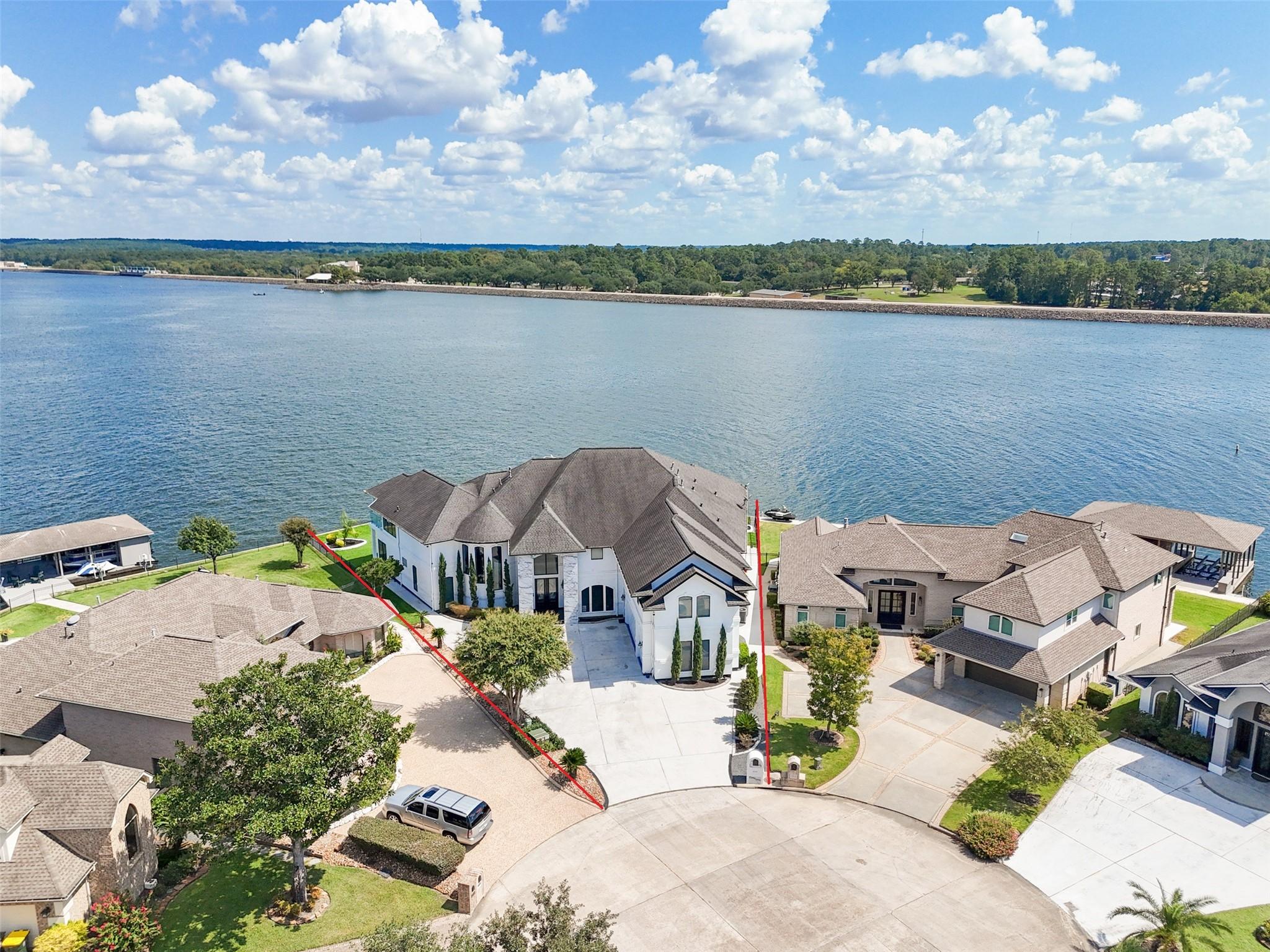 Image 1: Aerial view showing the location of the home in th