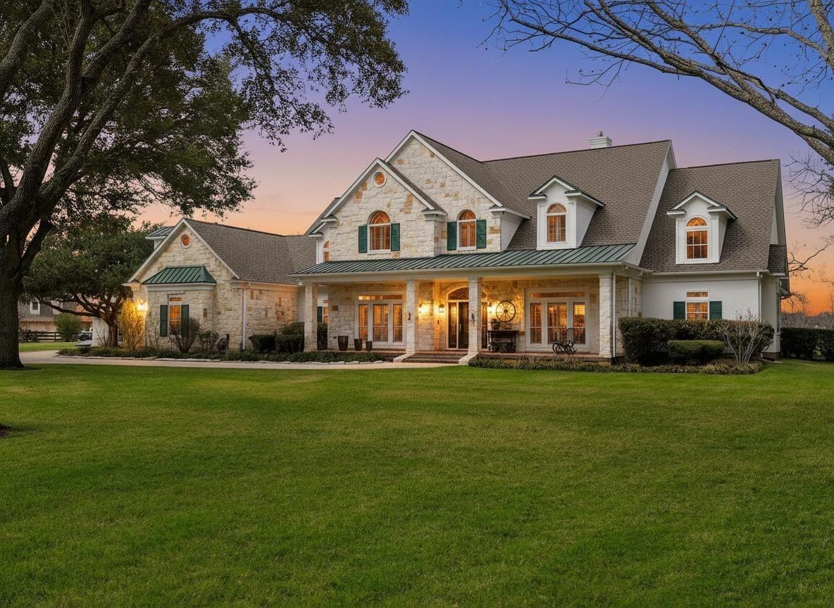 Image 1: A commanding lakefront estate set on 1.88 private