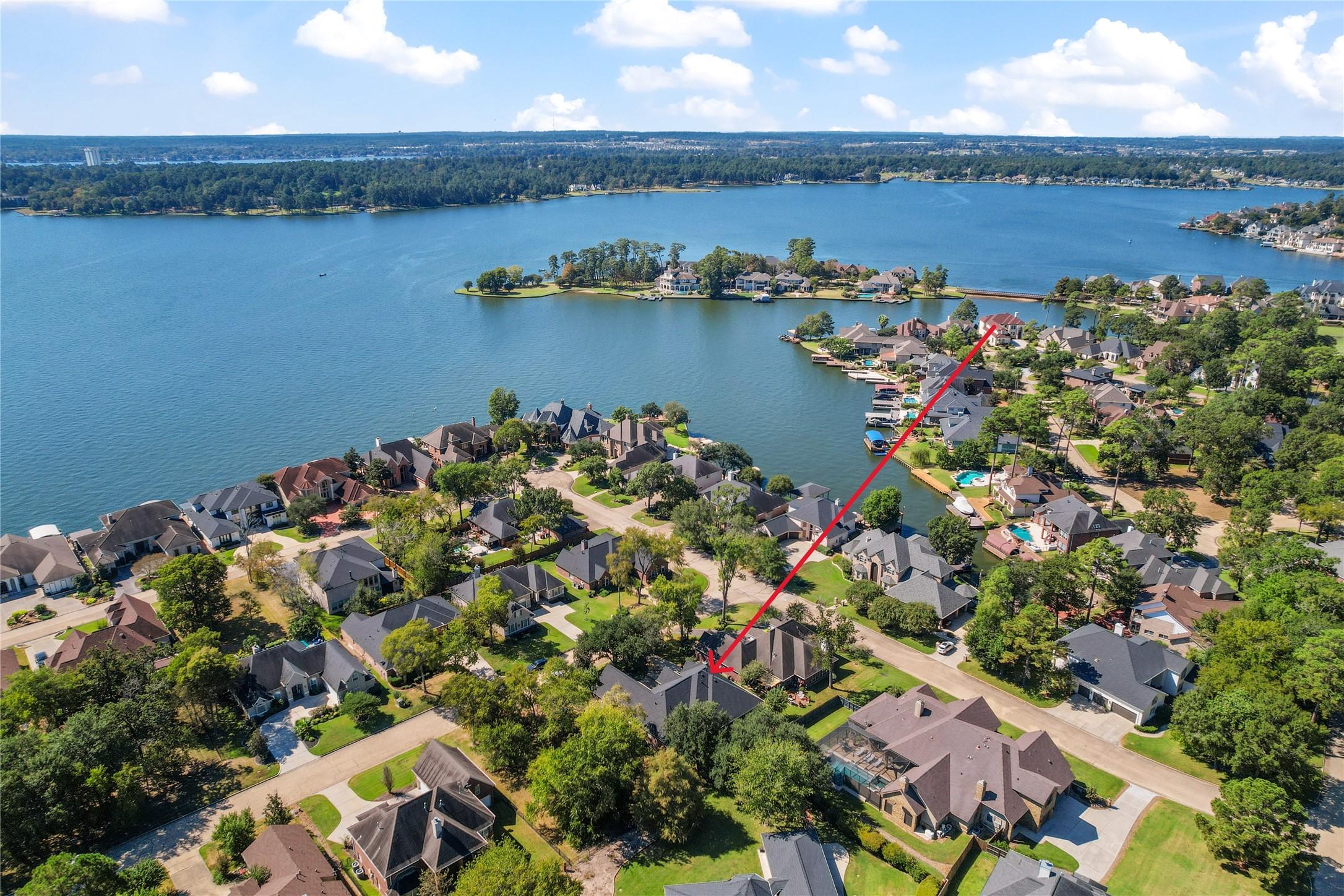 Image 2: This aerial photo showcases the charming residenti