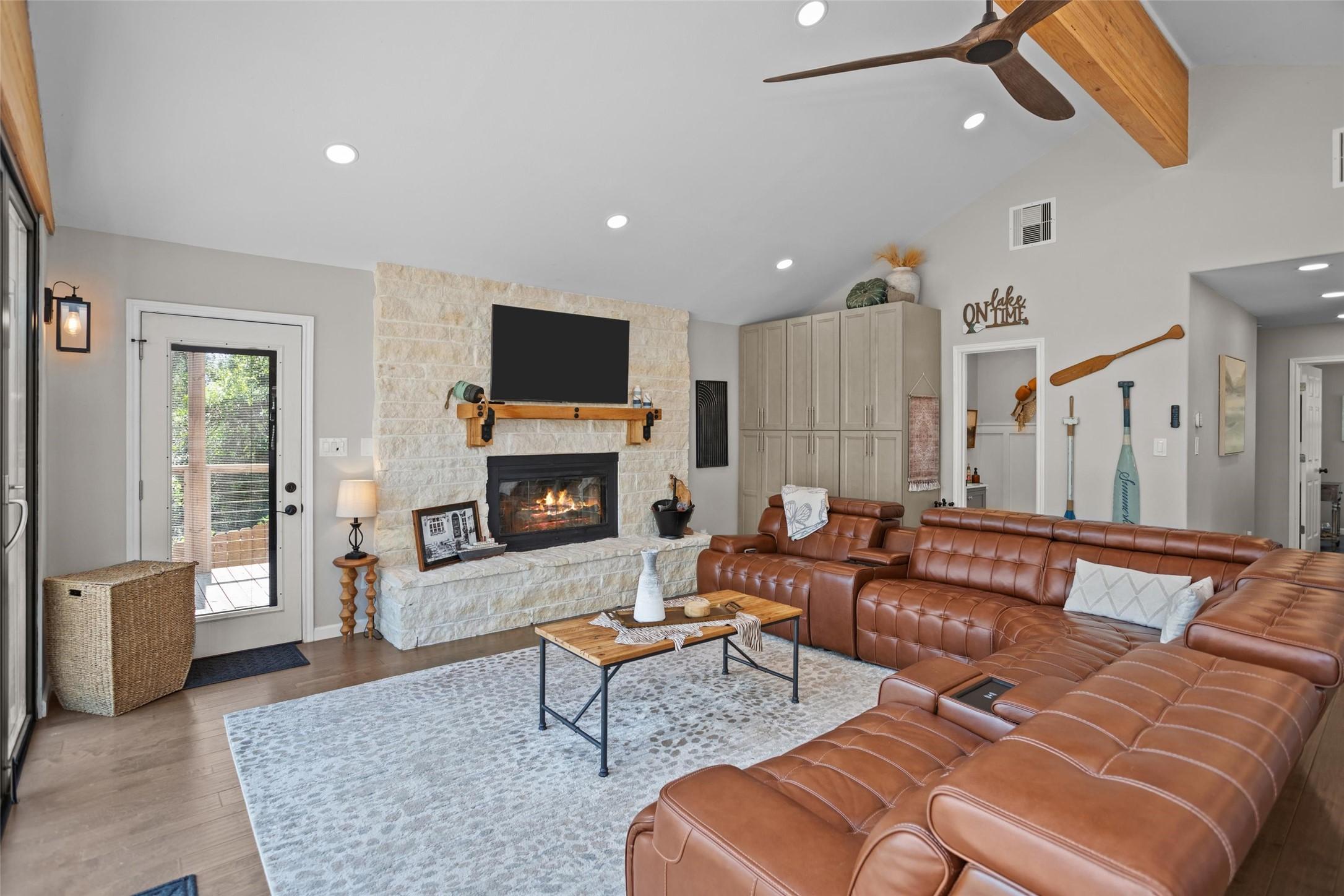 Image 3: Family room with extra cabinet storage