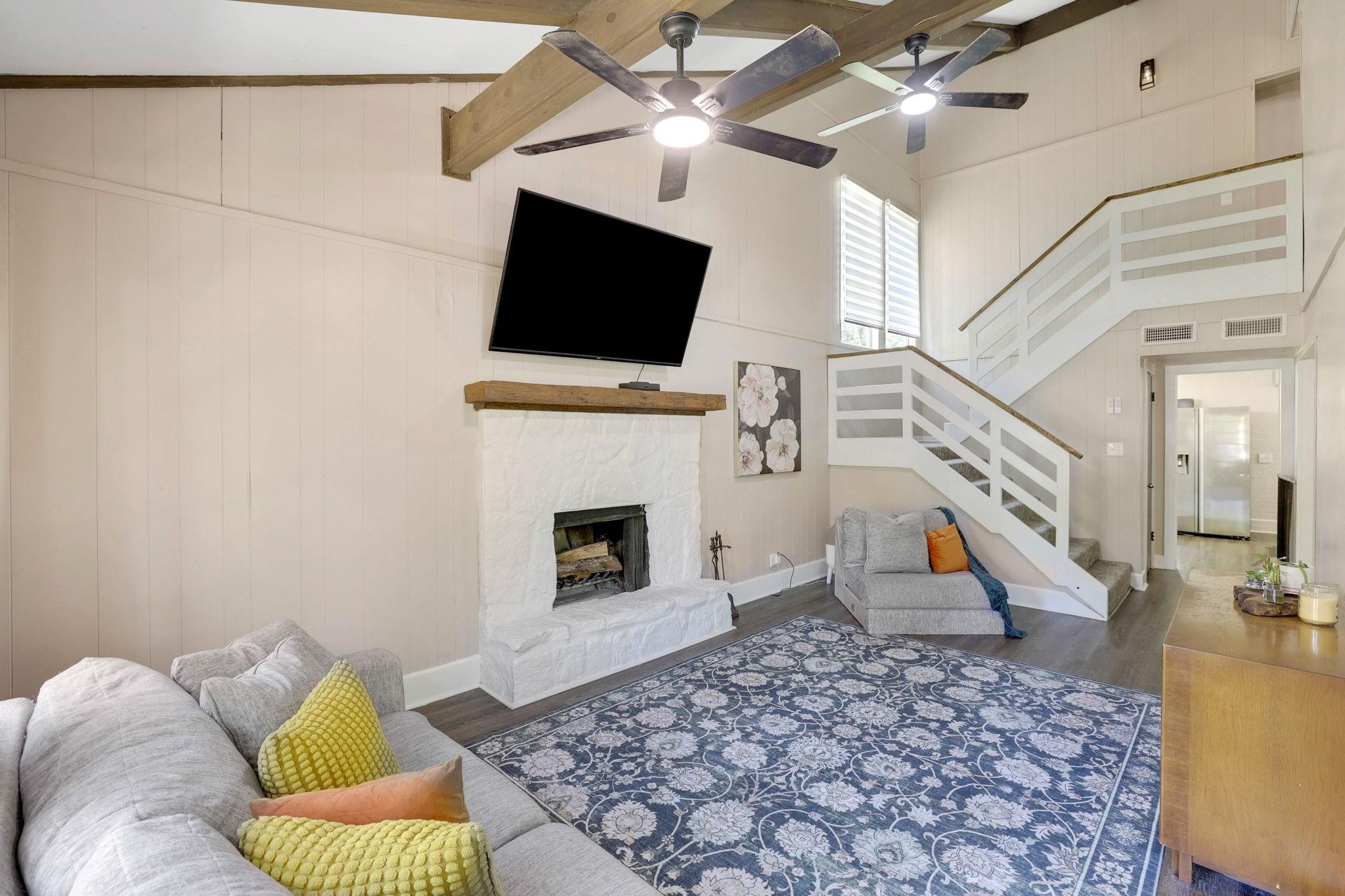 Image 2: The heart of the home is the living area with high
