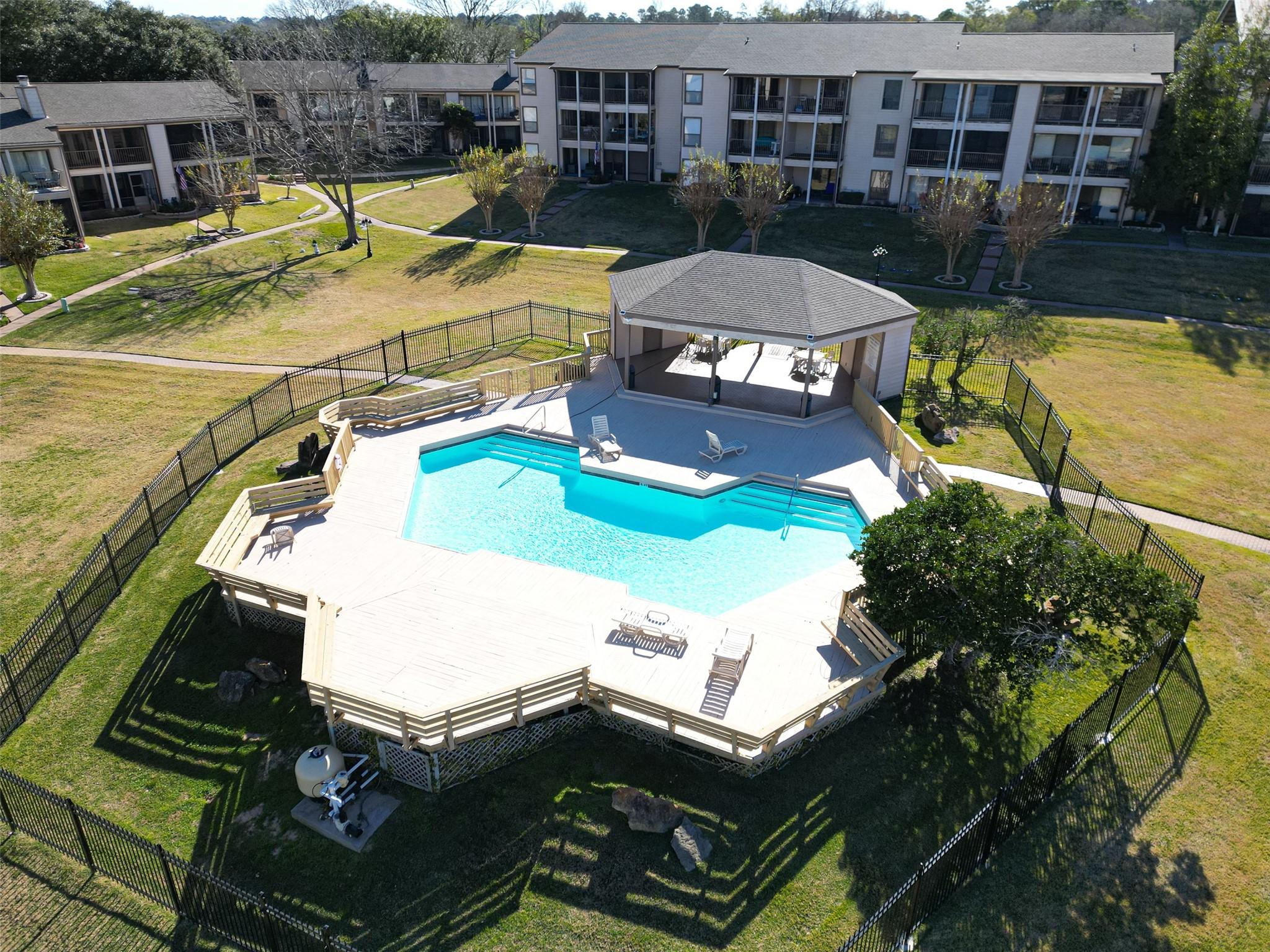 Image 2: Aerial of complex pool