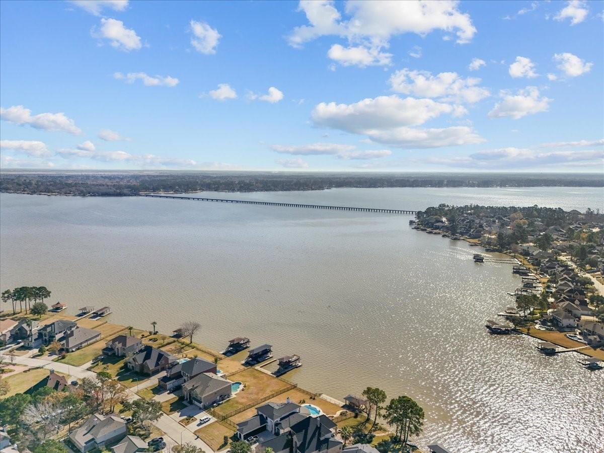 Image 4: Breathtaking aerial view of Lake Houston showcasin