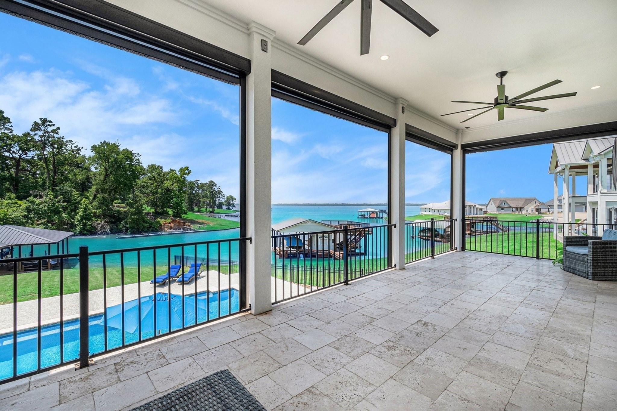 Image 2: Balcony views with remote control blinds.