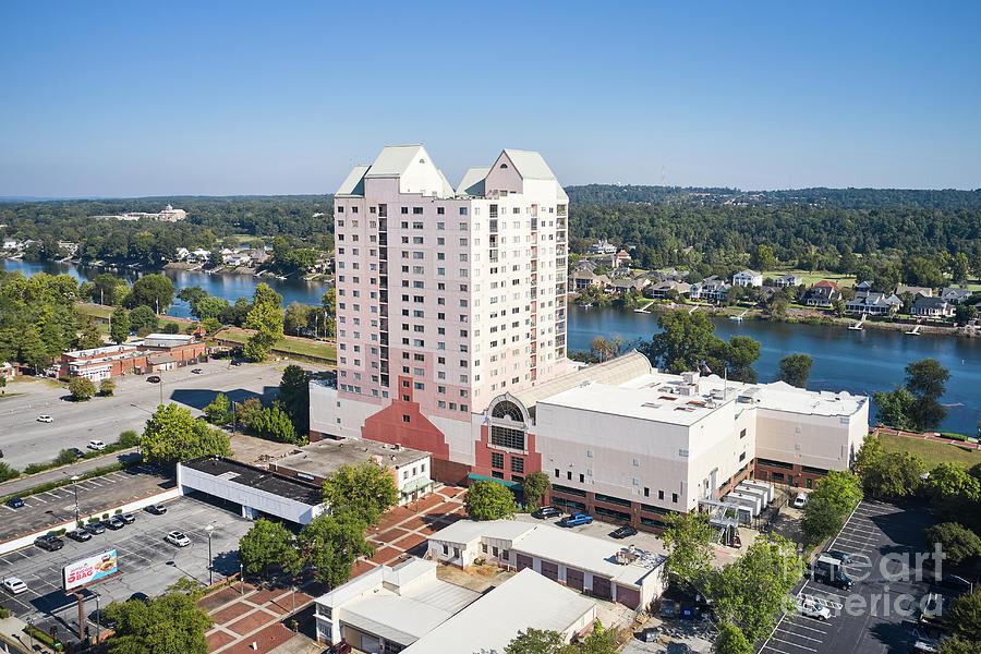 Image 1: Aerial of condo & river