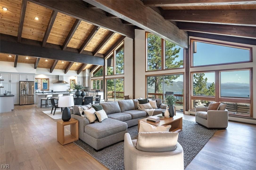 Image 1: Great Room with Lake Views