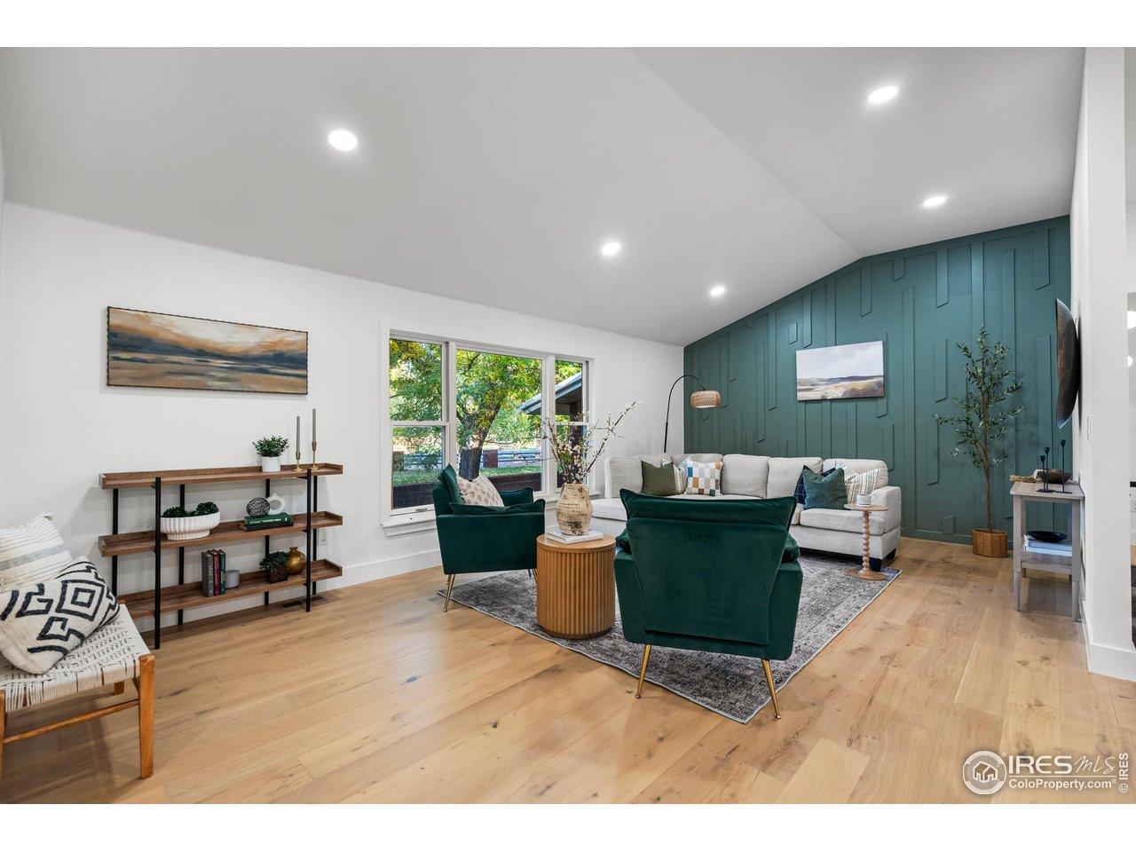 Image 4: Custom wall trim work in this beautiful living room.