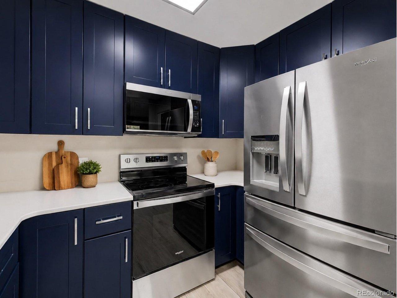 Image 4: Virtually Staged and NEW Cabinets, Quartz Counters and Appliances!