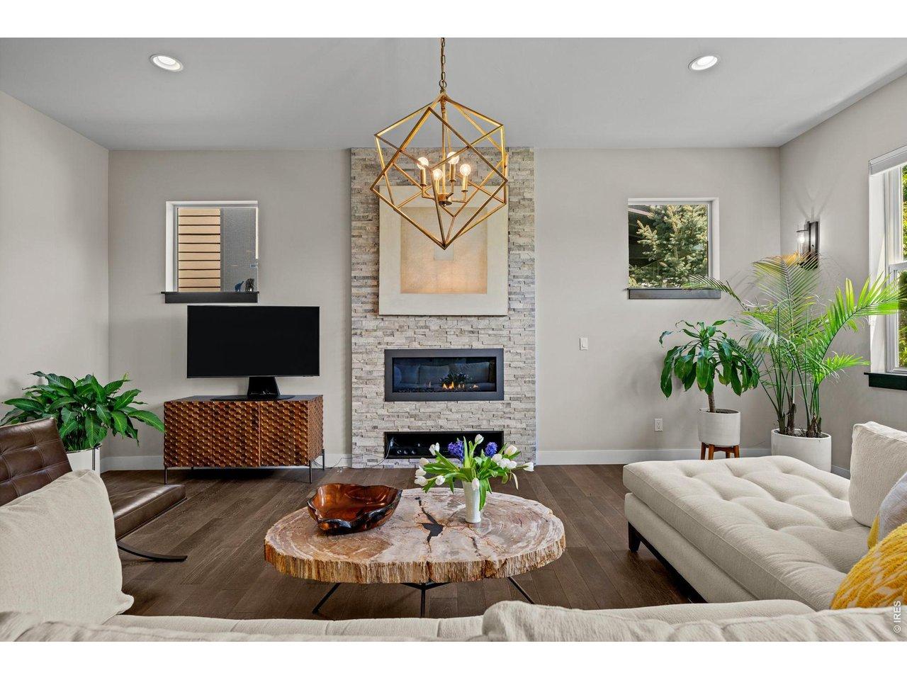 Image 4: Custom Stone Gas Fireplace Surround