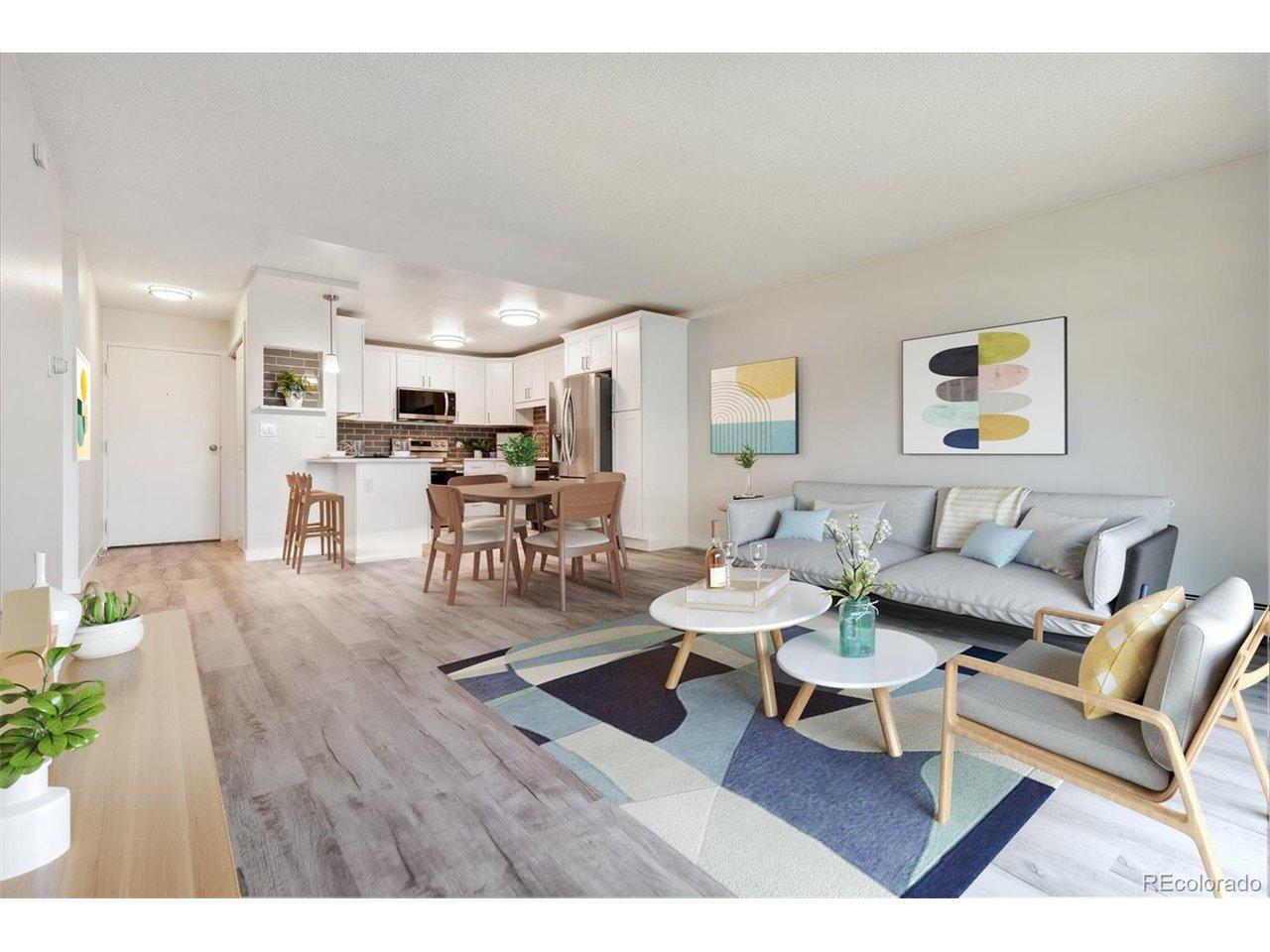 Image 2: 715 S Alton Way Unit #5A - Virtually Staged Living Room Image 2: 715 S Alton Way Unit #5A - Virtually Staged Living Room