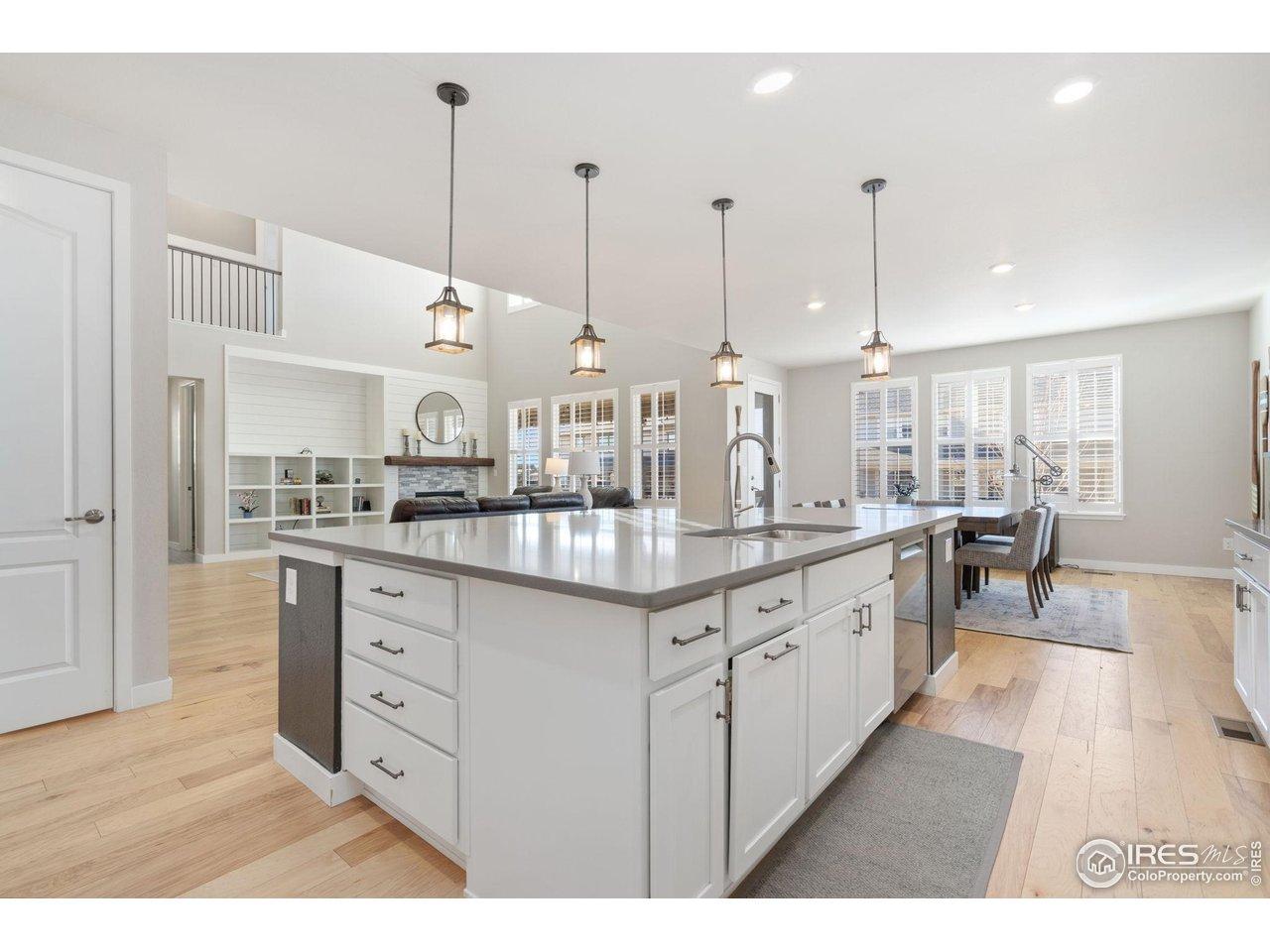 Image 1: View from Kitchen to Eating Area and Great Room