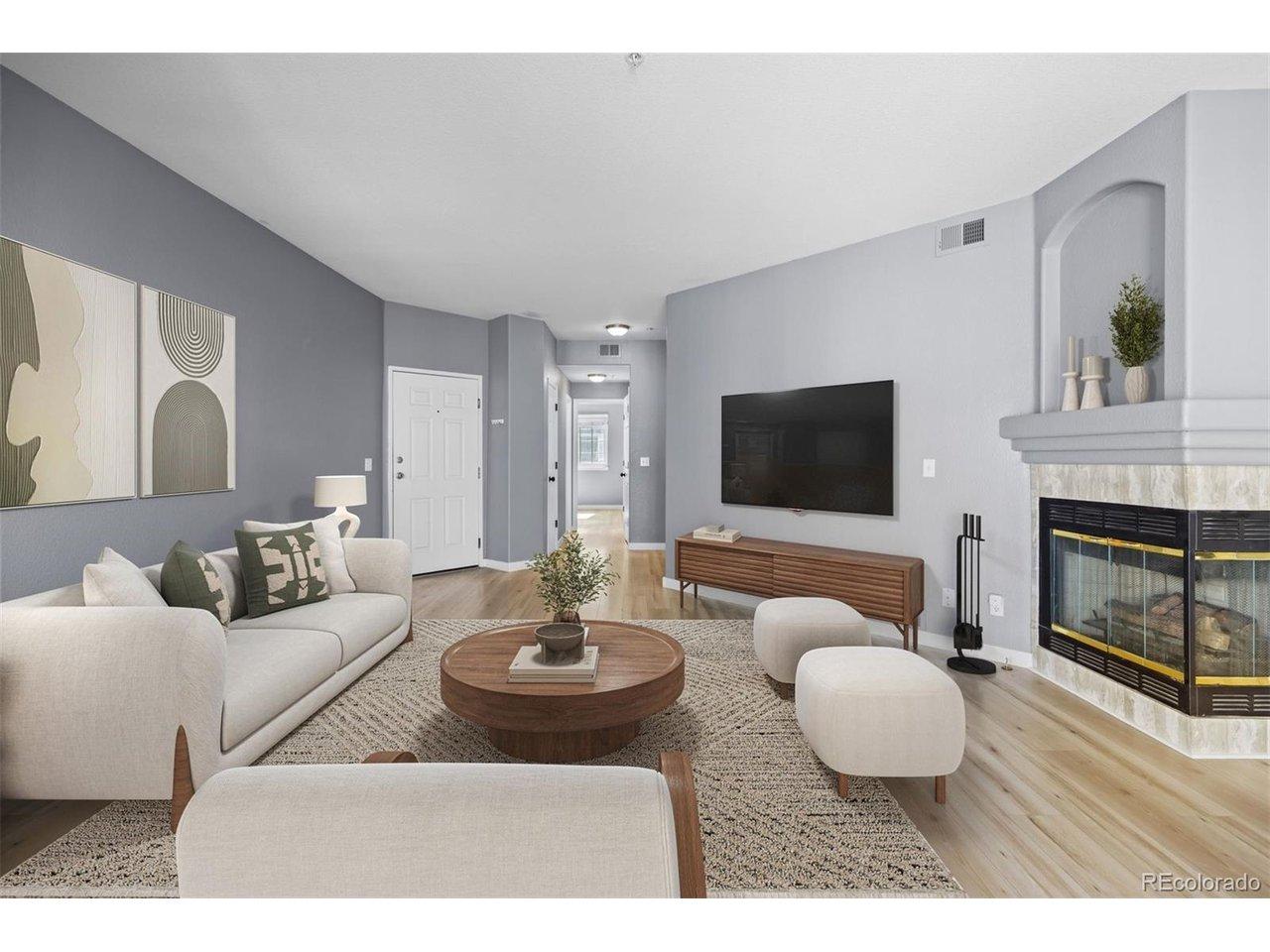 Image 3: Spacious living room. (virtually staged)