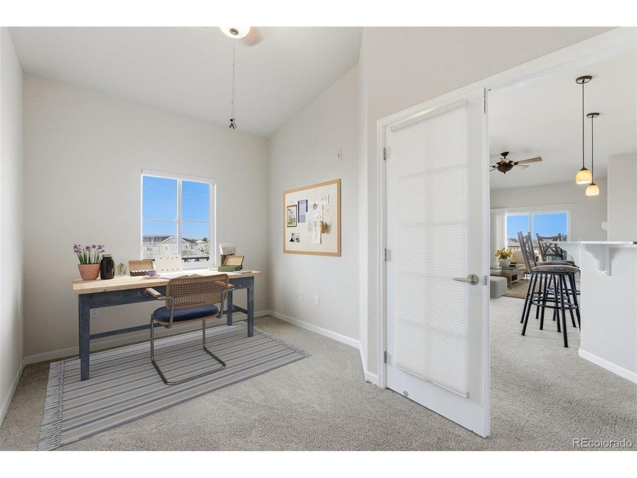 Image 3: Office with walk-In closet in addition to 2 bedrooms! (Virtual staging) Image 3: Office with walk-In closet in addition to 2 bedrooms! (Virtual staging)