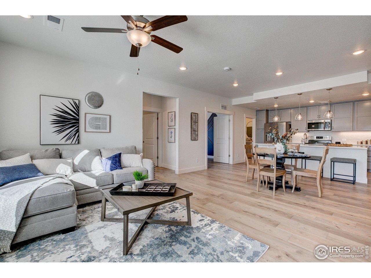 Image 2: Spacious, inviting living, dining, and kitchen Image 2: Spacious, inviting living, dining, and kitchen