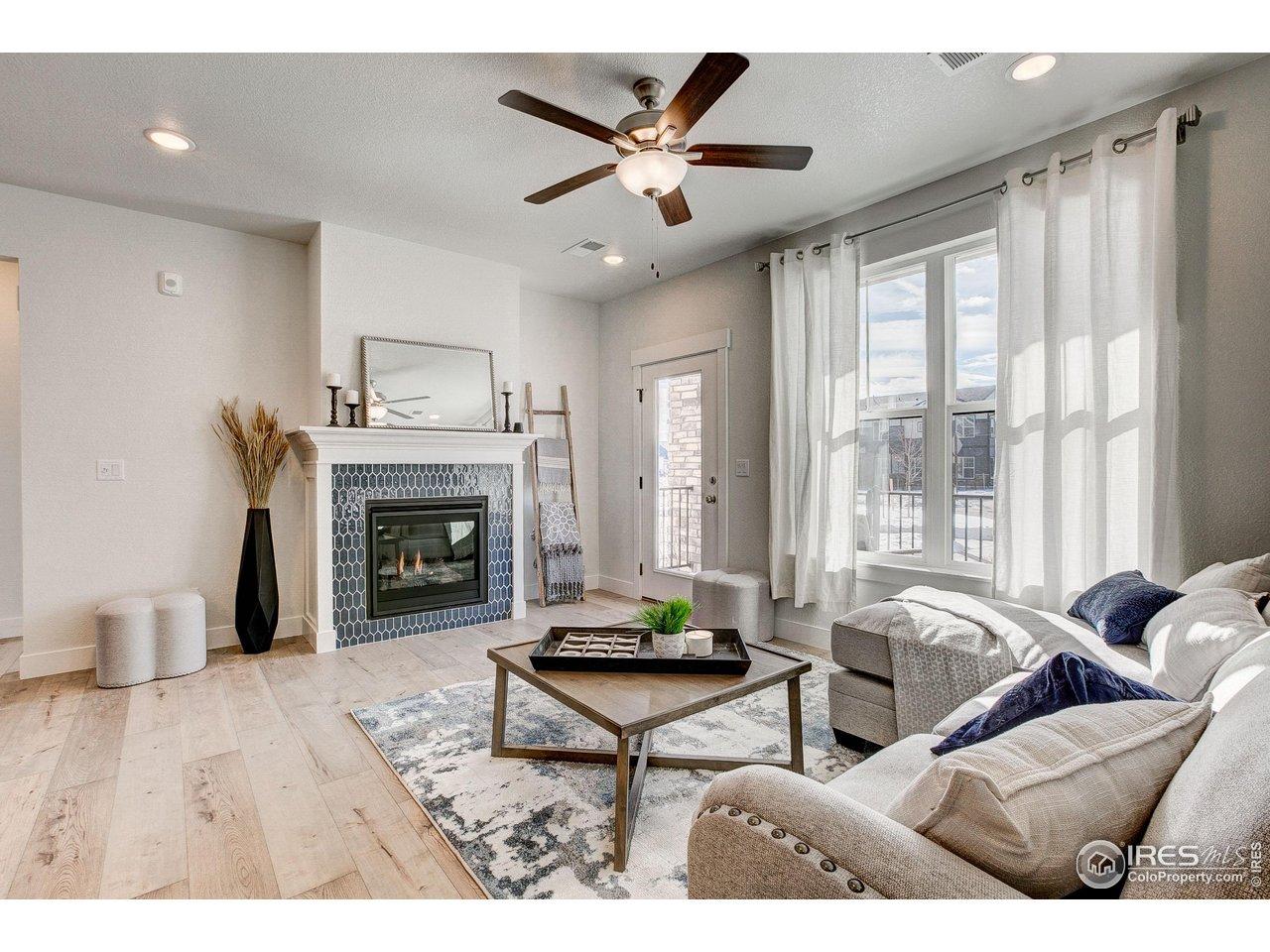 Image 4: Cozy up on winter nights w/ your built-in fireplace, or cool off w/ your included ceiling fan. Image 4: Cozy up on winter nights w/ your built-in fireplace, or cool off w/ your included ceiling fan.