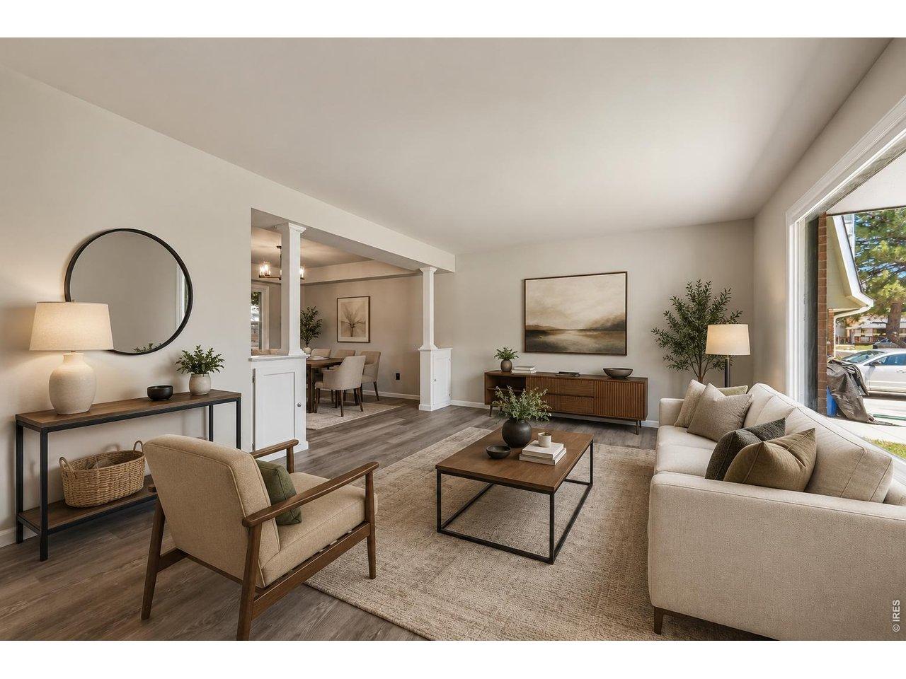 Image 4: Living room- Virtually Staged
