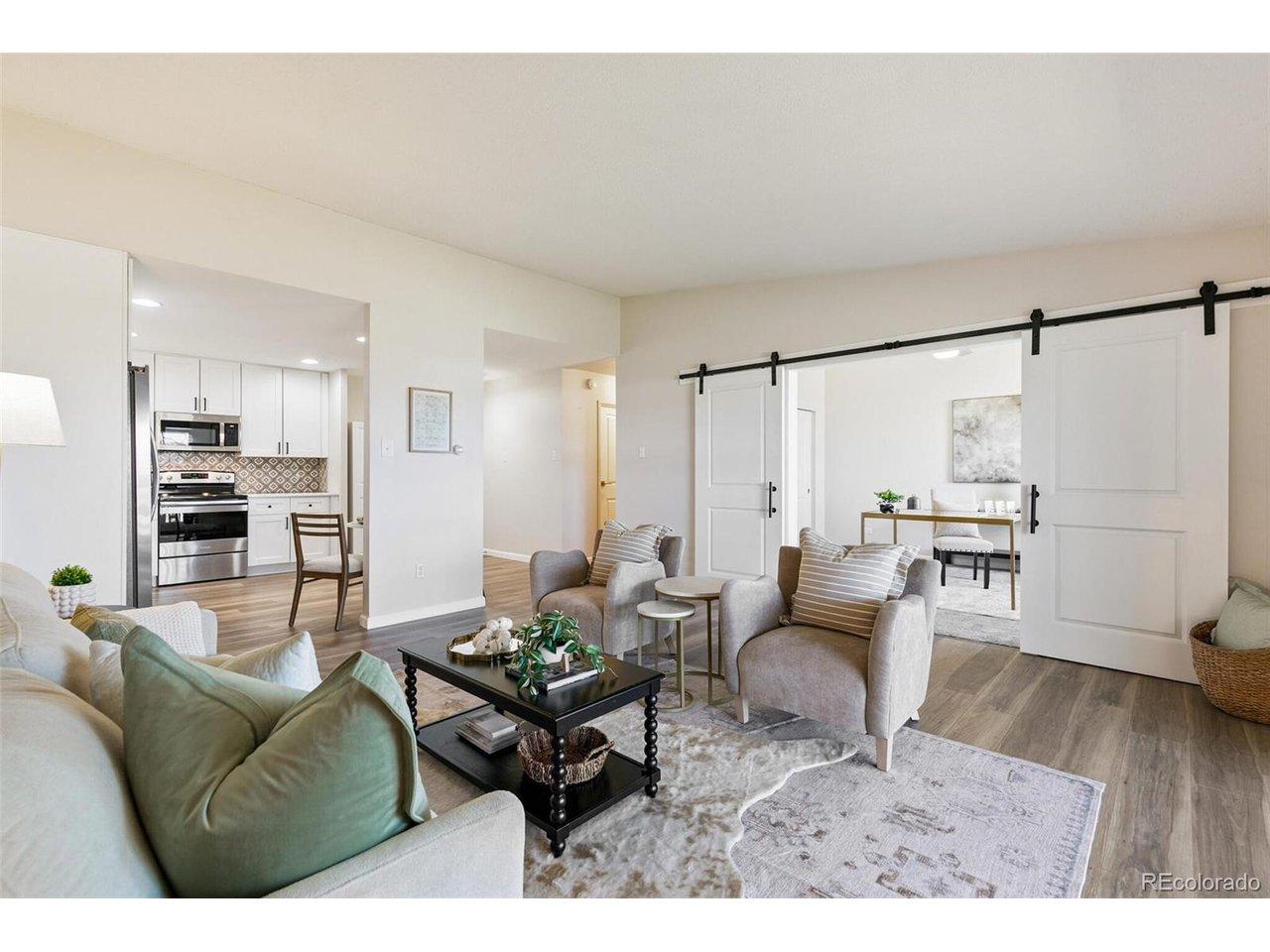 Image 3: Barn Doors Create Flexible Living Space Image 3: Barn Doors Create Flexible Living Space