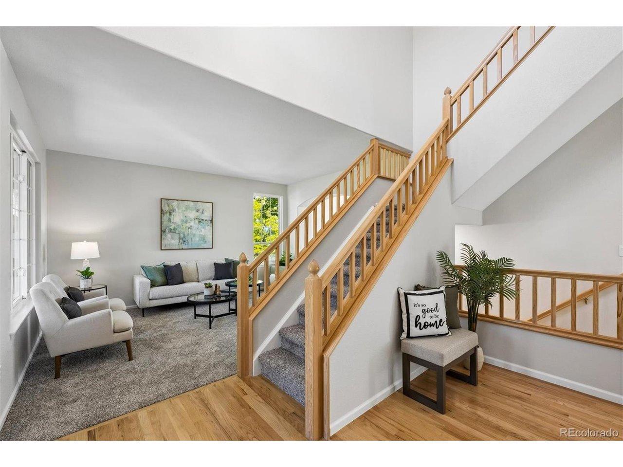 Image 3: Lovely Two Story Entry w Elegant Stairway, Hardwoods & New Interior Paint
