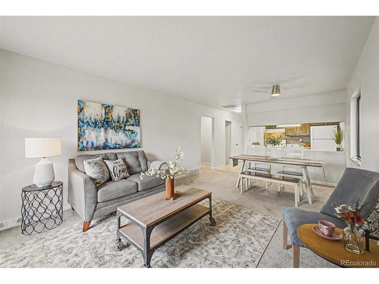 Image 4: Open concept upstairs living room and dining Image 4: Open concept upstairs living room and dining