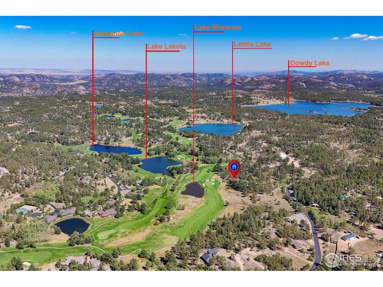 Image 3: Lot 8 is within the Fox Acres Mountain Community Resort with its 13 lakes and is also very close to the large recreational lakes such as Dowdy and Letitia just outside its gates.