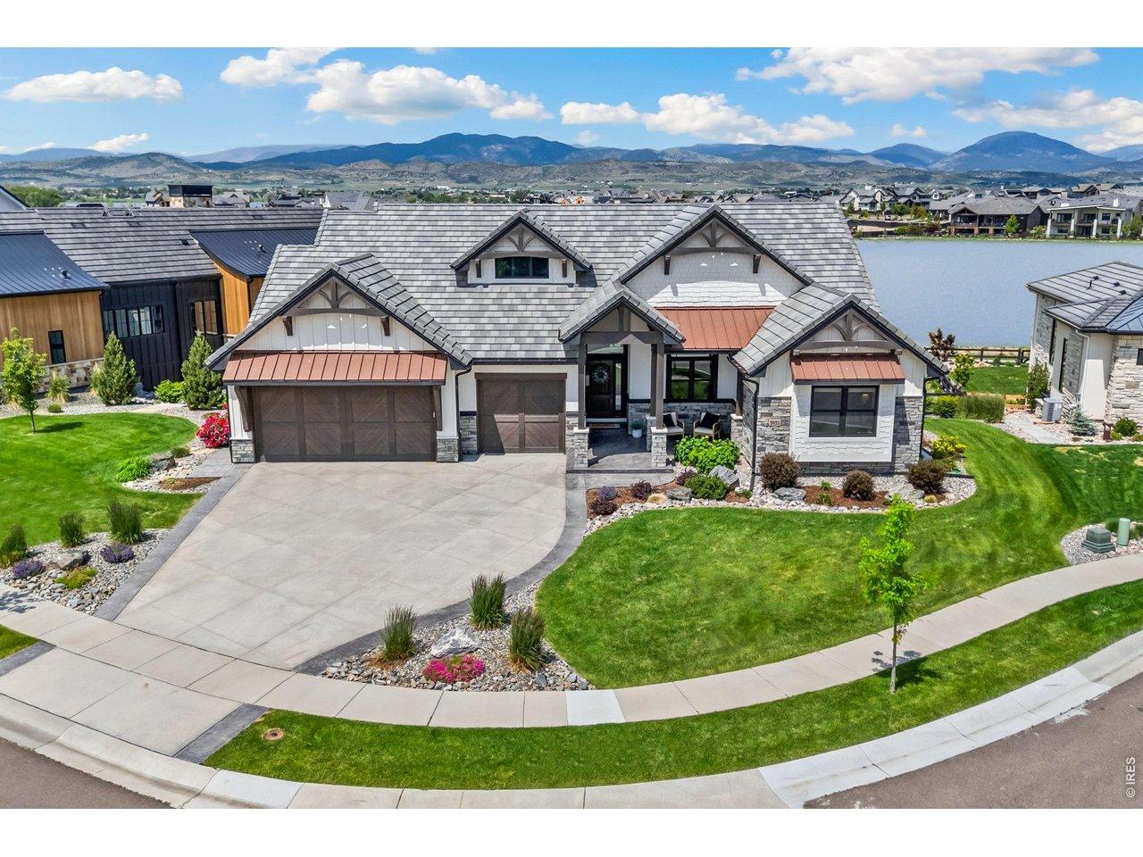 Image 4: Aerial view of the Home. Water shown is AI-generated/digitally added and does not represent current water conditions. Image 4: Aerial view of the Home. Water shown is AI-generated/digitally added and does not represent current water conditions.