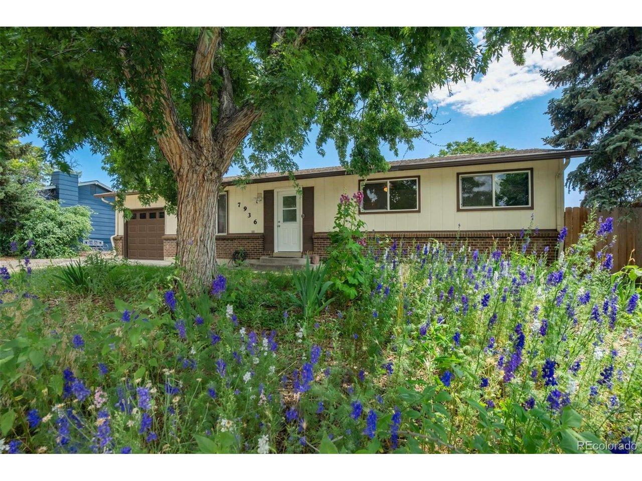 Image 1: Front of house with seasonal flowers blooming